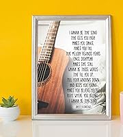 Vista 3 de Brett Eldredge - “I Wanna Be That” Song Lyric Wall Art Print, This Ready to Frame Country Music Wall Art Poster Print is Good For Music Room, Home