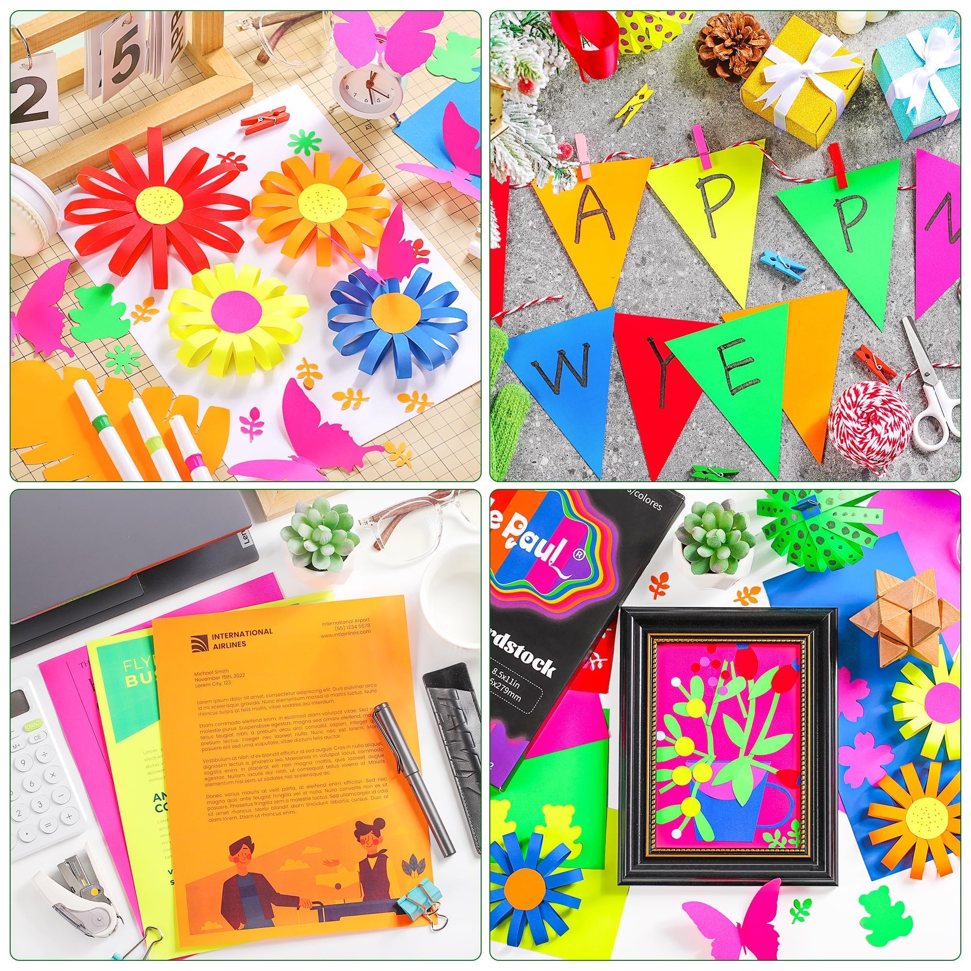 50 Sheets Colored Cardstock – 300 GSM A4 Paper In 18 Rainbow Colors For Crafts, Card Making & School