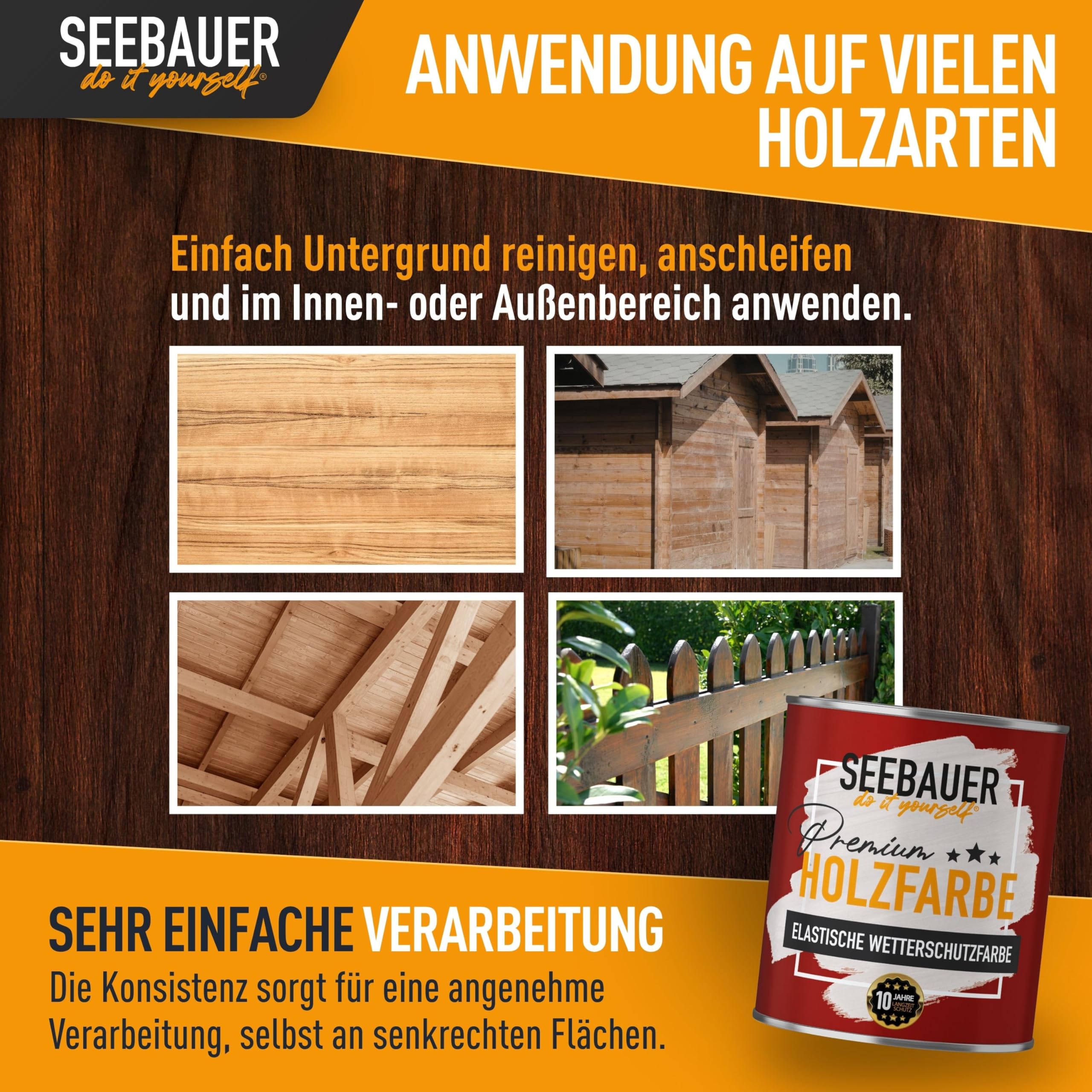 Holzfarbe Grün 750ml für Innen & Außen (No. 760 Nordic Wood) Hoch deckende Wetterschutzfarbe - 10 Jahre Langzeitschutz für Gartenhäuser, Holzzäune & Holzverkleidungen
