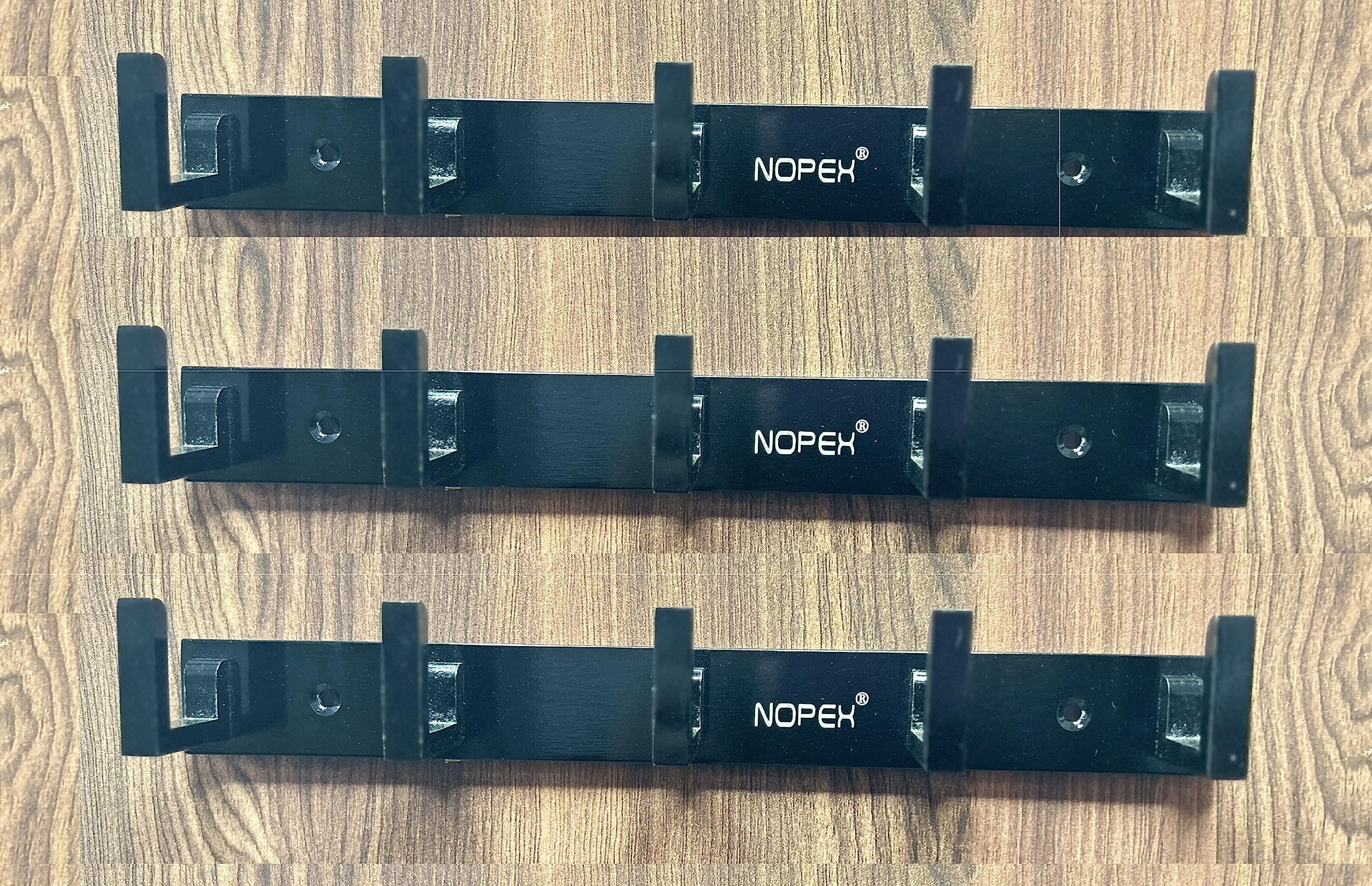 Nopex 5 Pin Bathroom Cloth Hooks Hanger Door Wall Bedroom Bathroom Robe Hooks Rail for Hanging Keys,Clothes,Towel Steel Hook (Pack of 3, Black) (B0C96VC224) Amazon Price History, Amazon Price Tracker