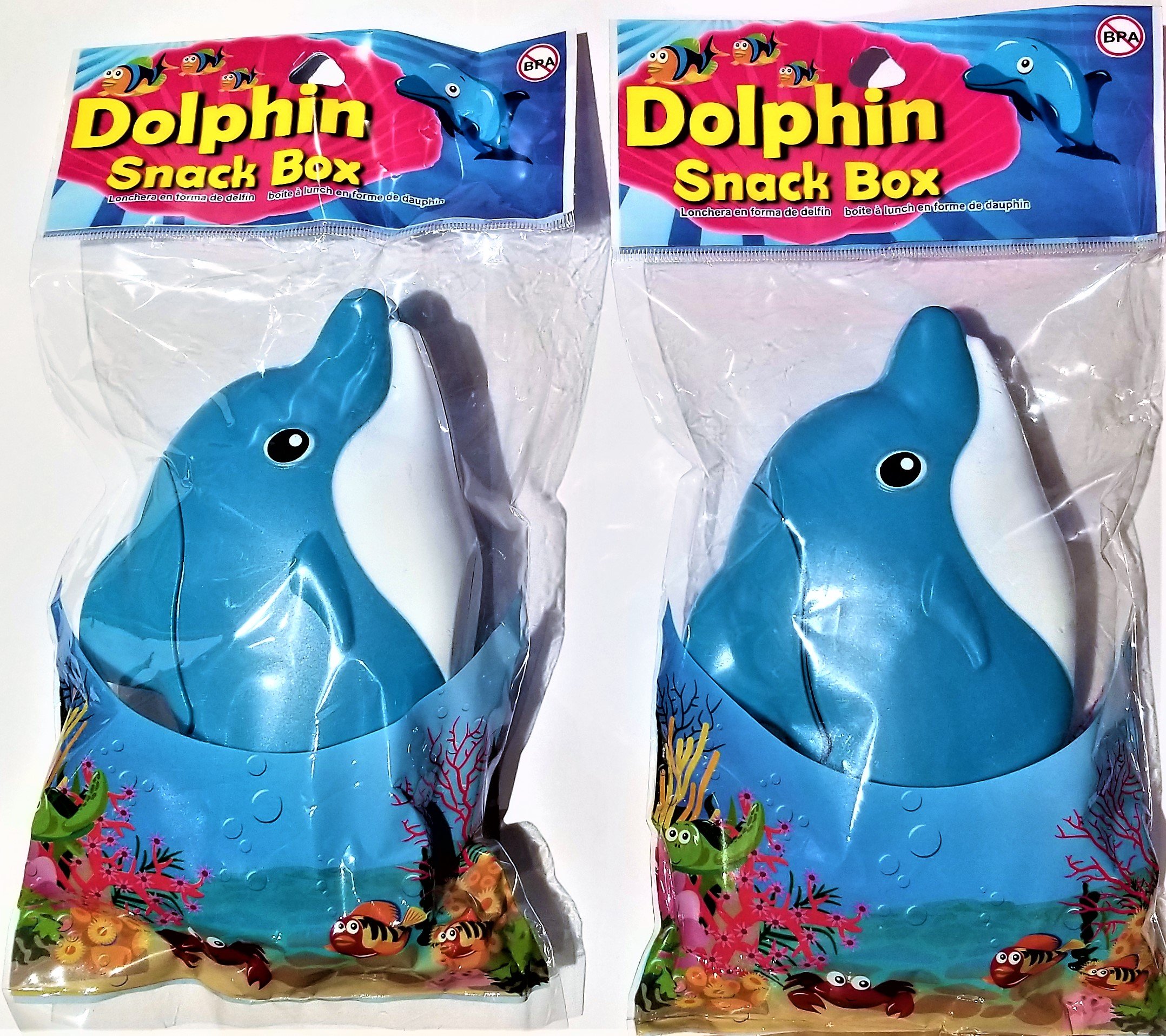 Amazon.com: Brite Concepts Dolphin Snack Box, Plastic, 2-pack
