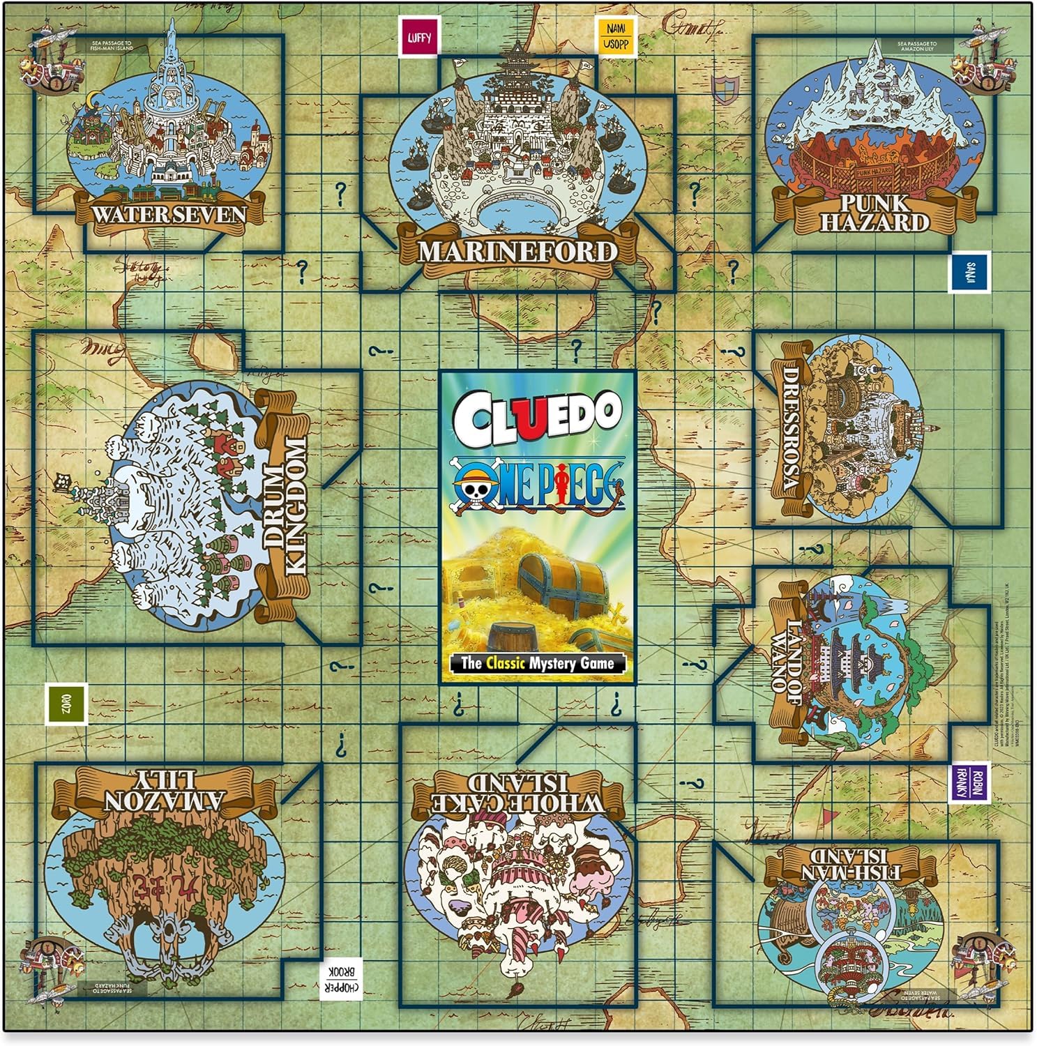 Palmitessa Clu-edo One Piece Italiano, Gioco da Tavolo Investigativo, Edizione Italiana