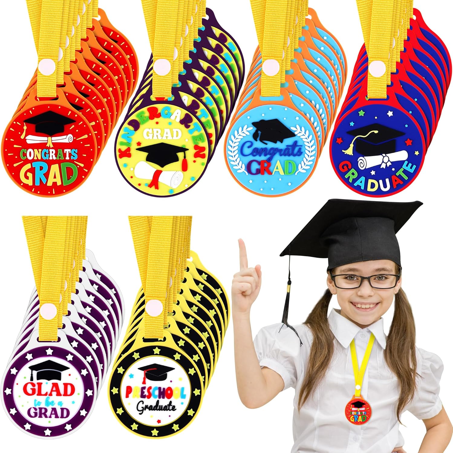 durony 48 Pieces Kindergarten Graduation Medals for Kids 2 Inch
