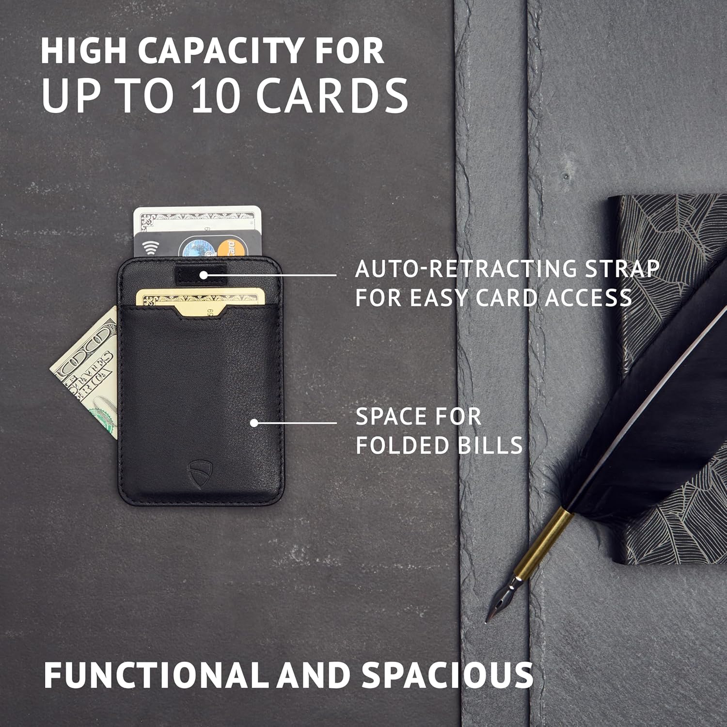 Vaultskin CHELSEA Mens RFID Blocking Slim Leather Card Wallet - Minimalist Front Pocket Cardholder - Image 5