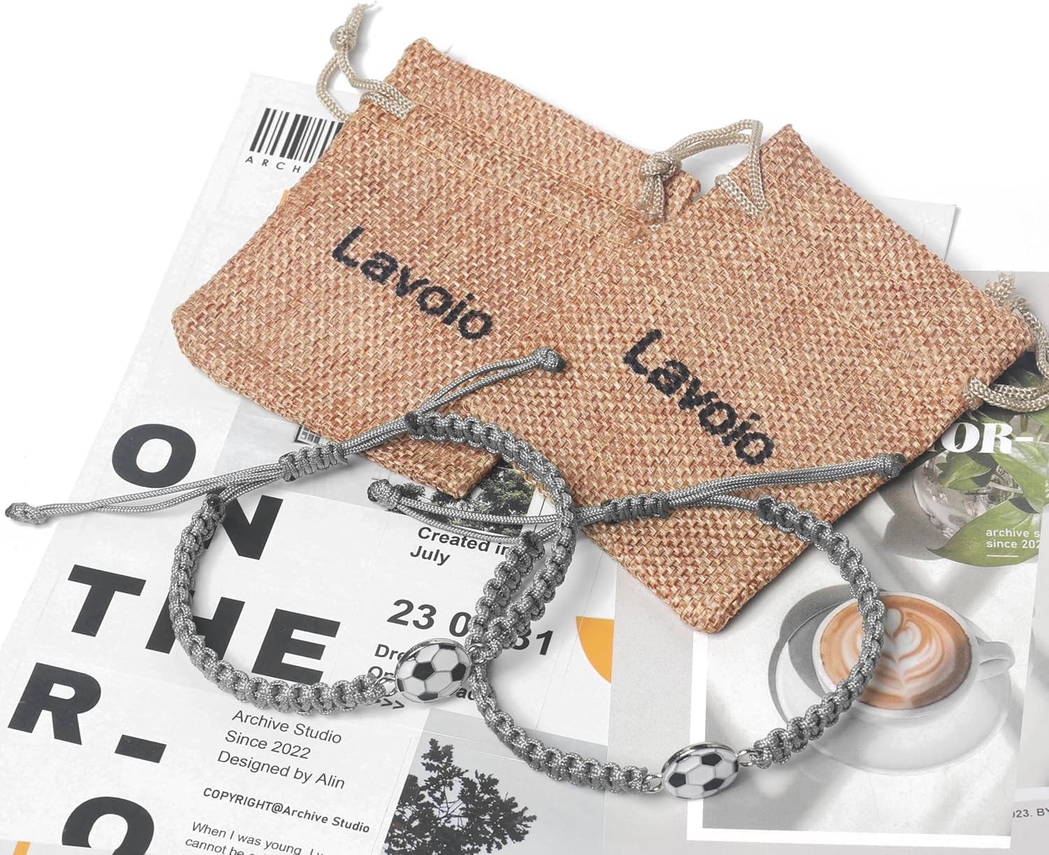 Soccer Bracelet - Adjustable Woven Jewelry with Alloy Soccer Charm, Perfect Sports Accessories and Friendship Gifts for Team Players - Image 6