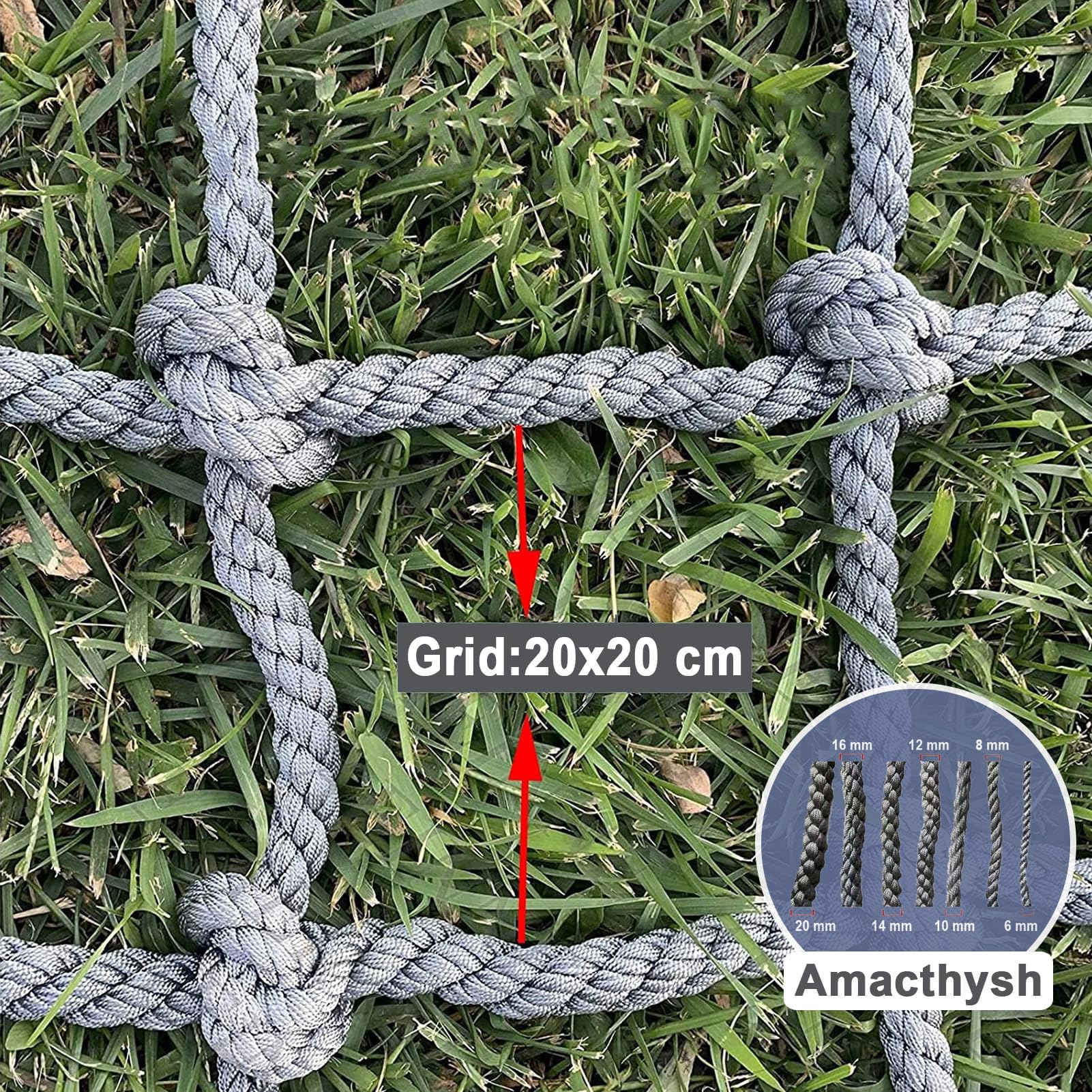 Filet à Grimper 10 mm 10cmx10cm (3.3X6.6ft)