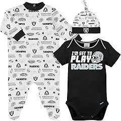 NFL Baby Boys' 3-Piece Bodysuit, Sleep 'n Play, & Cap Set