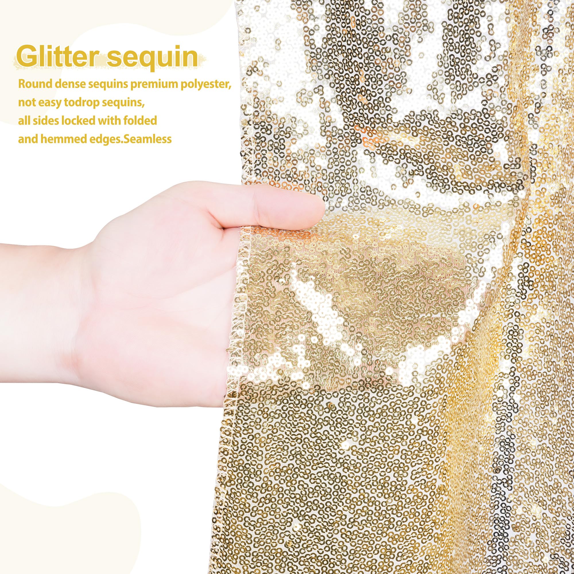 Sequin Backdrop 183x243cm Iridescent Shinny Sequin Photography Backdrop Party Prom Wedding Youtobe Banquet Photo Background (6x8 feet) — view 15
