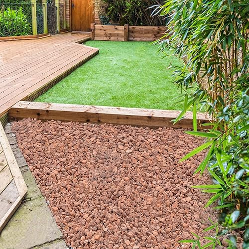 Miniatura 6 de onlyfire - Piedra de lava volcánica roja de 10 libras para fogatas de interior y exterior, chimeneas, parrilla de gas y paisajismo, 0.4 a 0.8