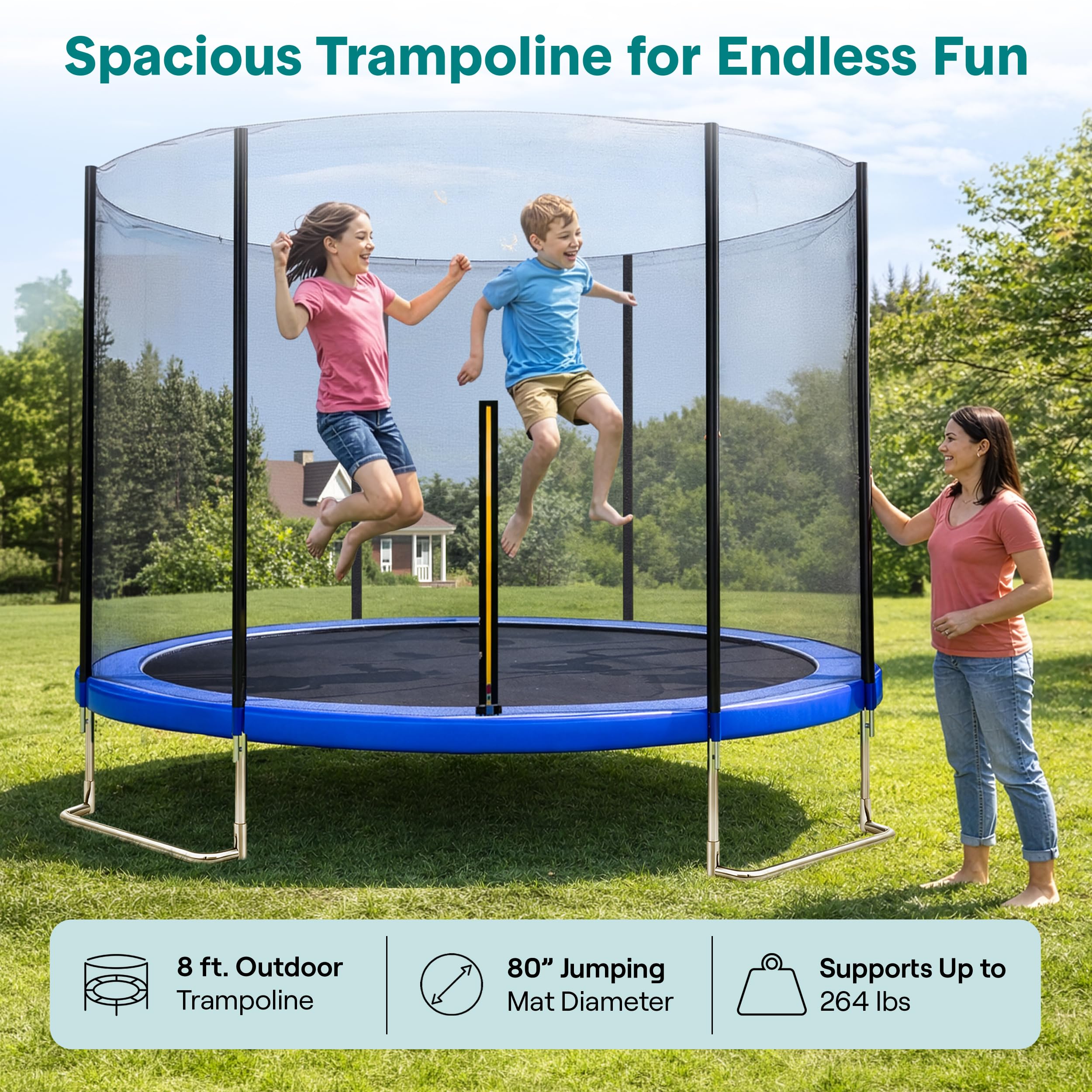SereneLife trampolin Exterior, Cama Elastica