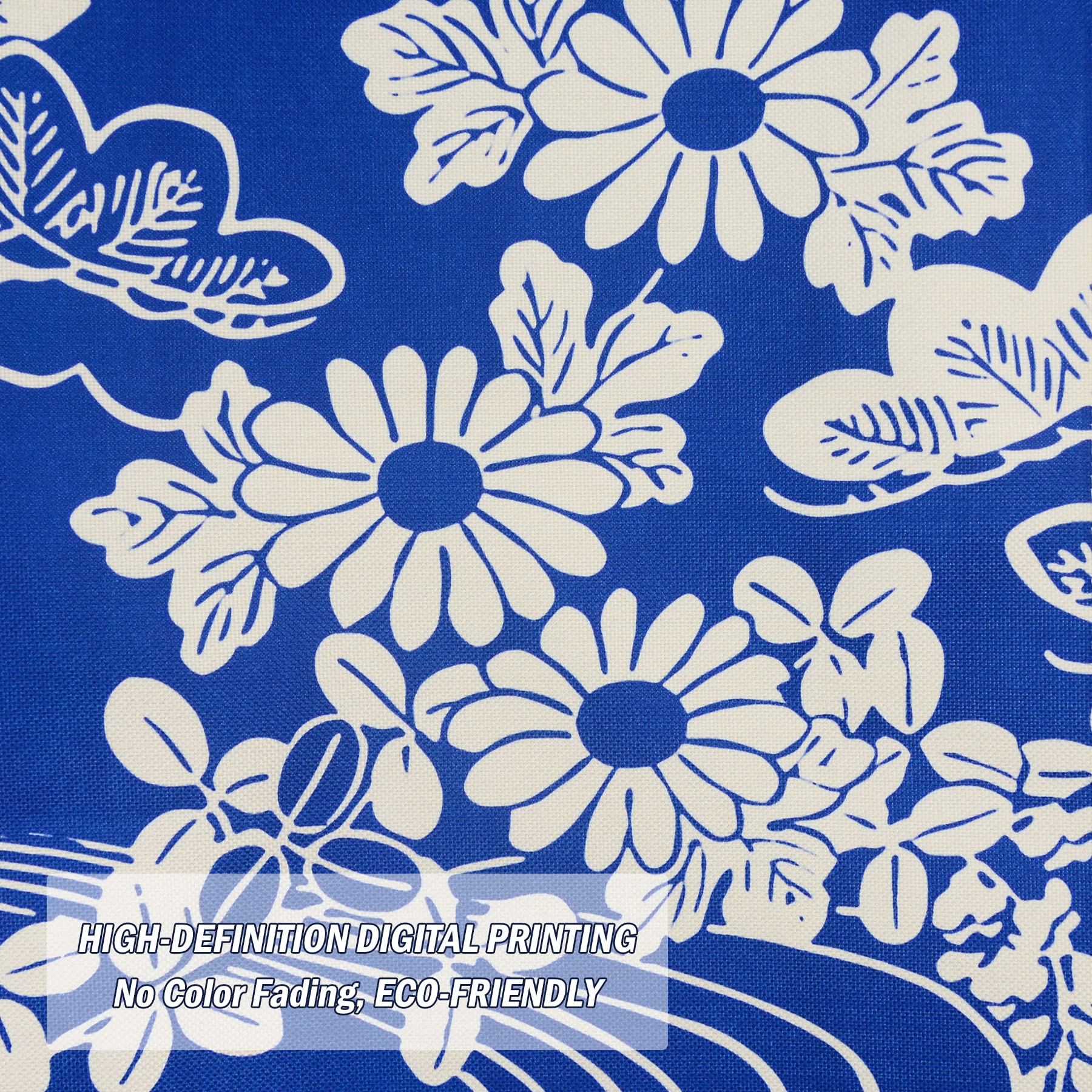 LIGICKY Rideaux de porte noren de style japonais épais et long pour décoration de la maison - 85 x 120 cm - Bleu (chrysanthème) (impression double face)