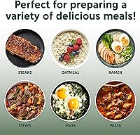 Vista 6 de COOK WITH COLOR Electric Hot Pot, 1.6L Mini Cooker, 700W Power, Non-Stick Surface, Thermal Cut-Out Protection, Perfect for Rice, Noodles, Soups