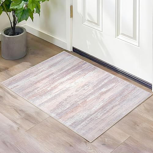 Miniatura 1 de Alfombra de entrada bohemia de 2 x 3 pulgadas, alfombra vintage antideslizante, lavable a máquina, alfombra de área pequeña, alfombra de baño