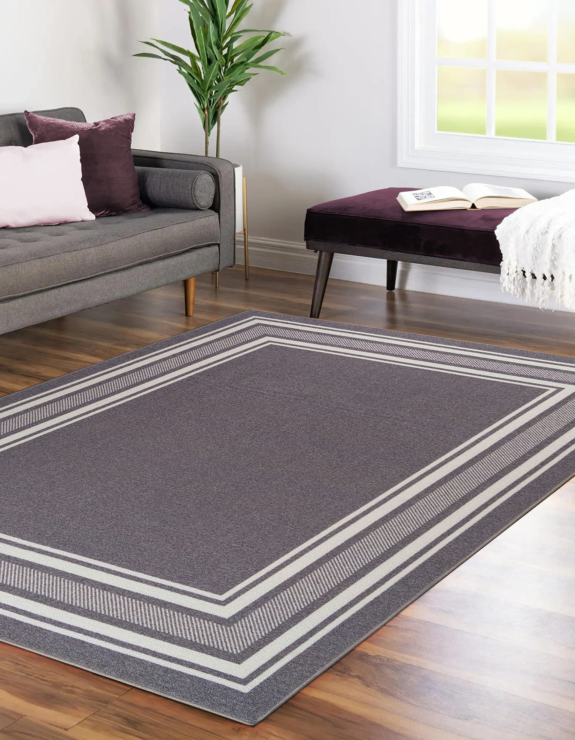 Beverly Rug Modern Bordered 32X32 Area Rug for Living Room, Dining Room