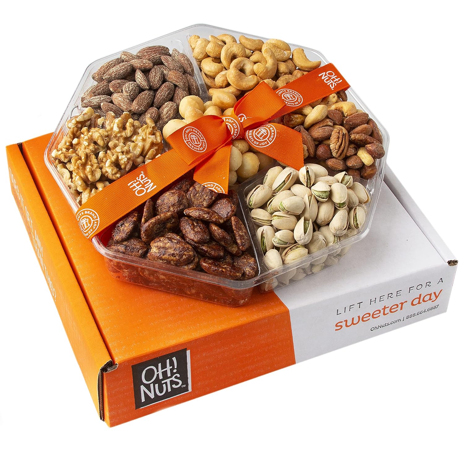 Oh! Nuts Gourmet Nut Gift Box 2.2 LB Large 7 Variety