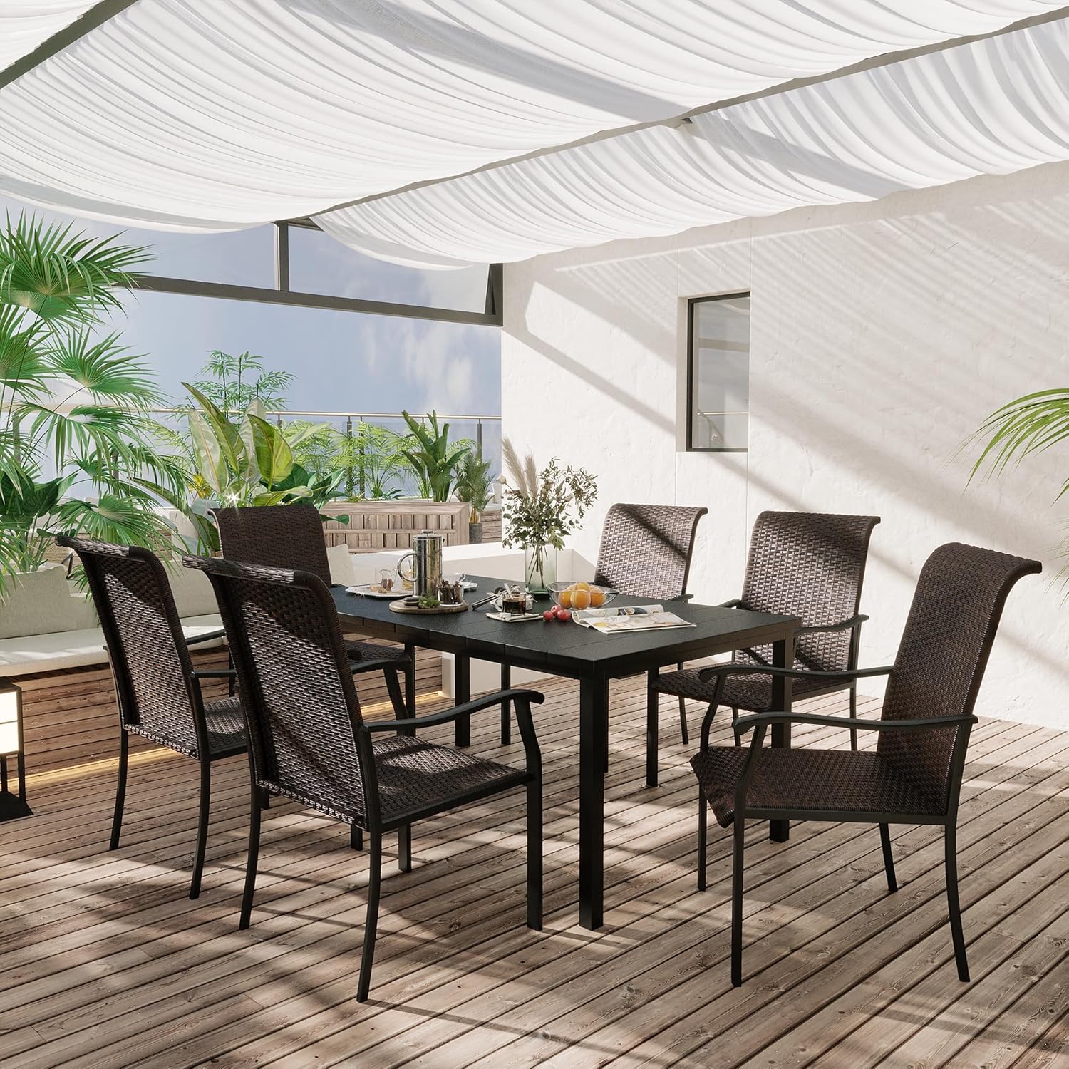 VICLLAX 7Piece Patio Dining Set, Outdoor Furniture Set