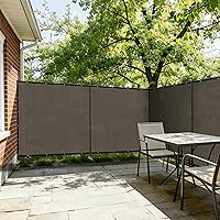 Vista 9 de Juego de valla de privacidad de 5 x 24 pies con postes de hierro, cubierta de red de malla para exteriores, valla de metal temporal con picos