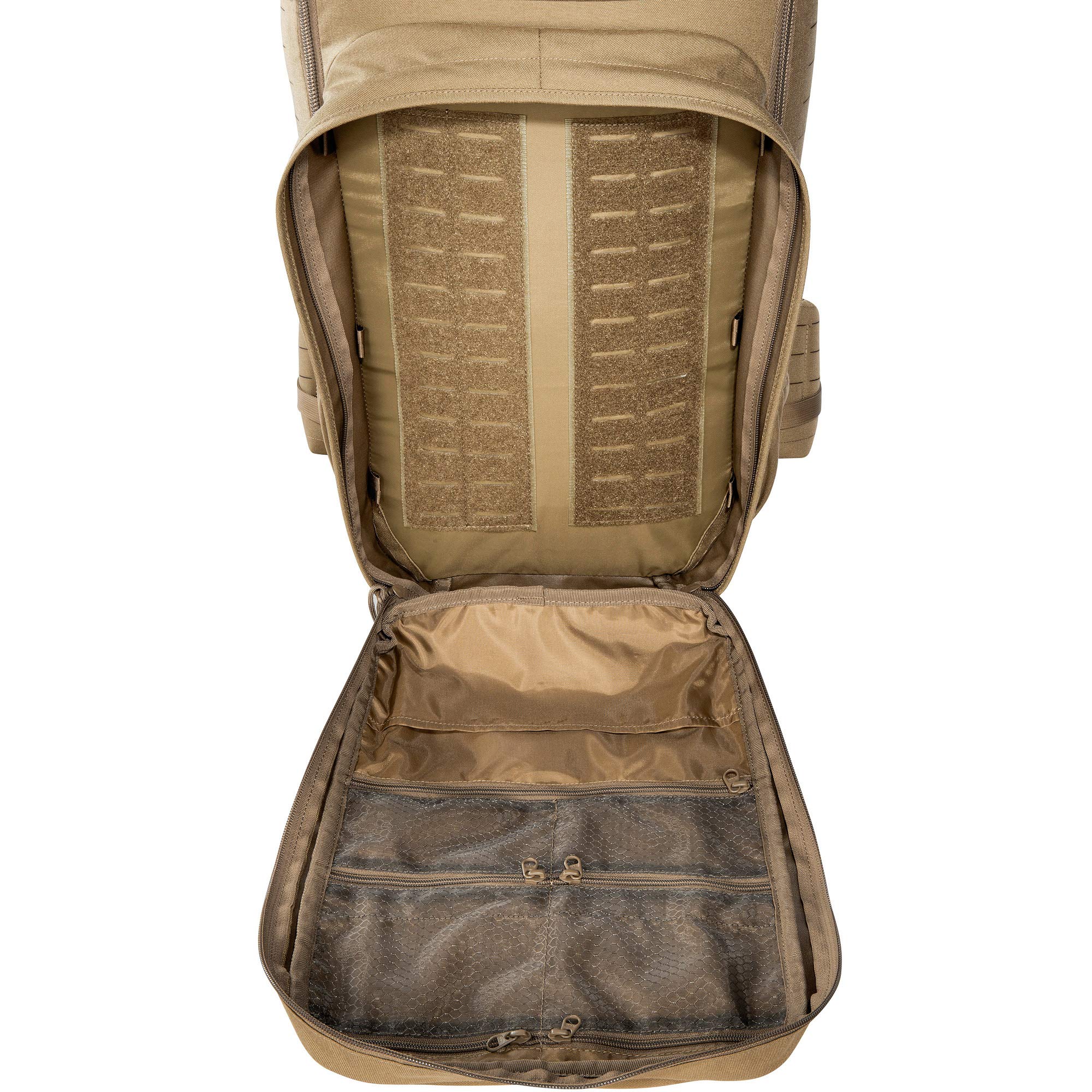 Tasmanian Tiger TT Modular Trooper Pack 55 Liter, Wander-Rucksack, Molle-kompatibler Militär-Rucksack Herren für Outdoor, Einsatz, Bushcraft, Trekking (Khaki)