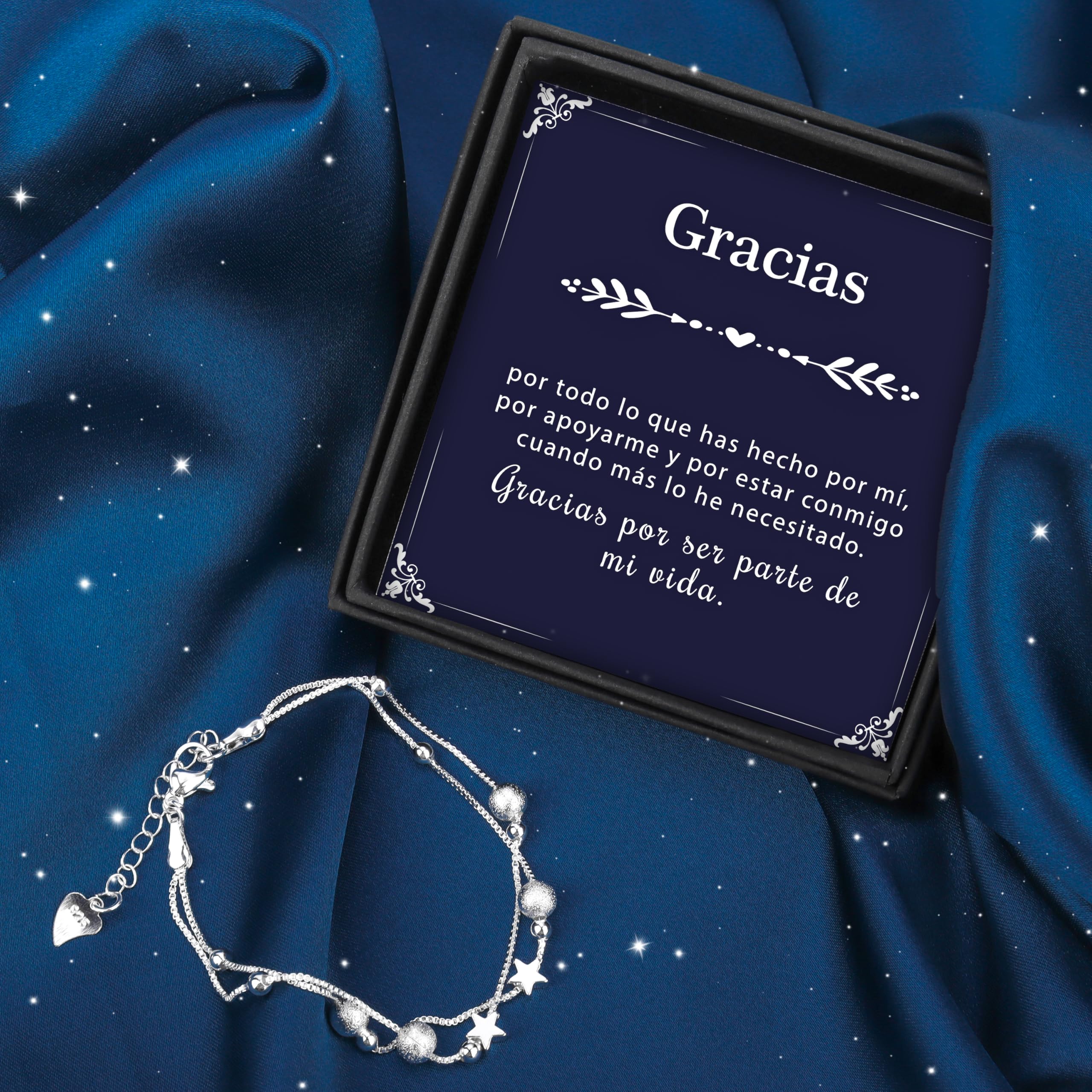 Rebundex Pulsera Plata Regalos Originales para Mujer Pulseras Regalos para Mujer Cumpleaños Navidad Día de San Valentín Madre Mama Amiga Novia