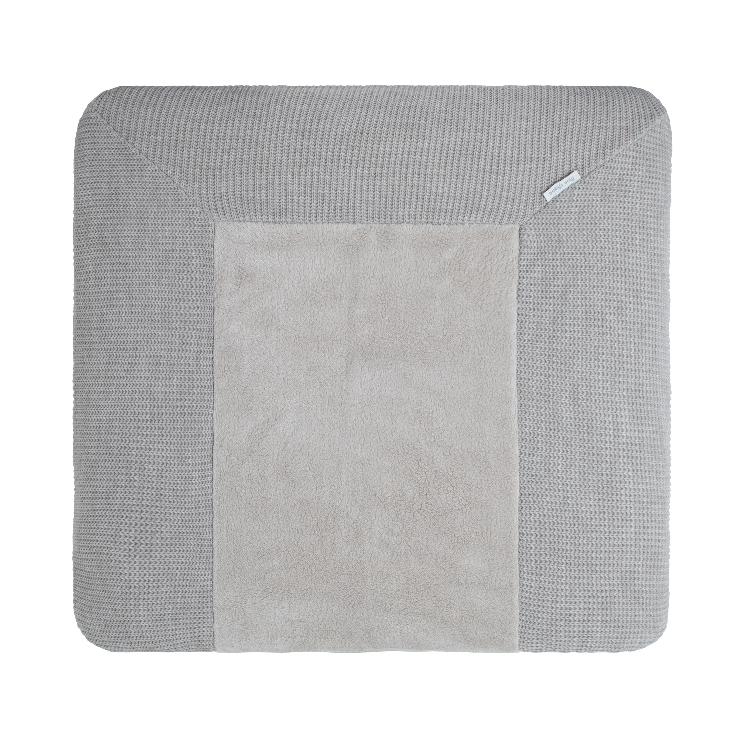 Baby's Only - Baby Wickelauflagenbezug 75x85 cm - Wickelauflage Hope - Strickbezug für Wickelunterlage - Bezug für Jungen und Mädchen - Dusty Grey