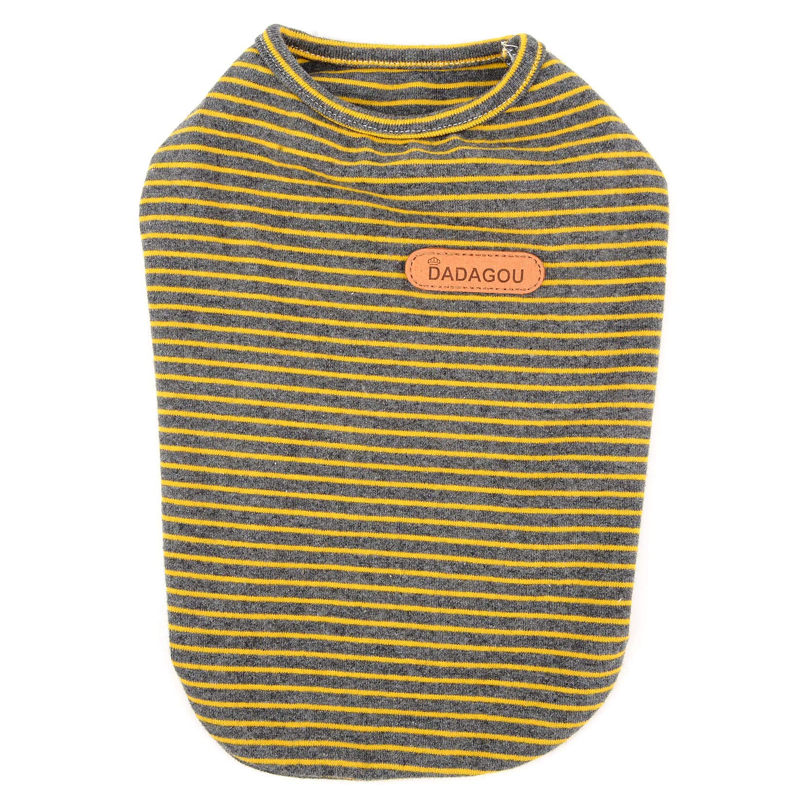 Haustier T-Shirt Gestreift – Baumwolle, ärmellos – Für Kleine Hunde & Katzen, Größen S–XXL