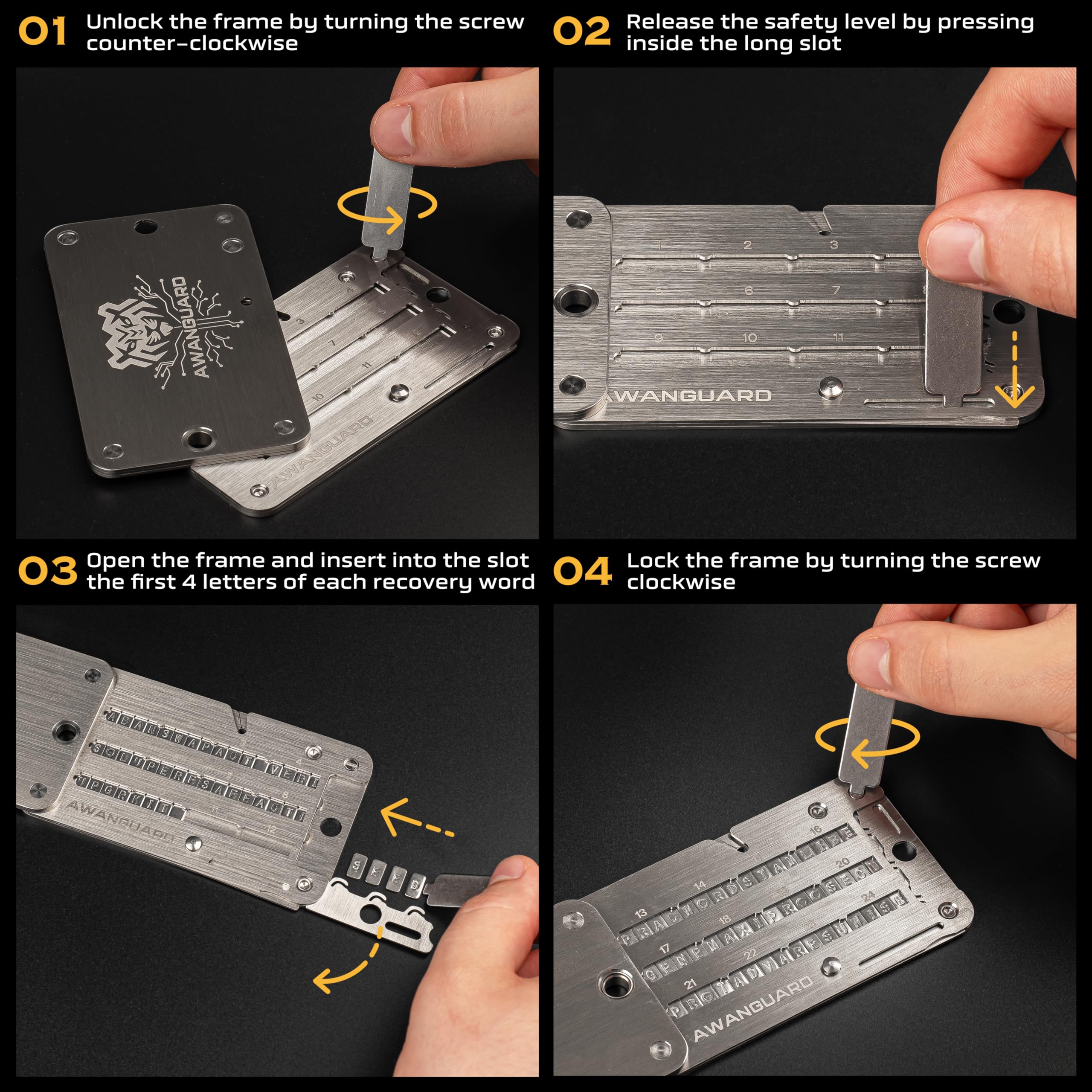 Crypto Portafoglio Acciaio Criptovalute Wallet Piu Sicuro Kit