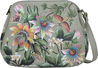 Anuschka Women’s hand-Painted Genuine Leather Multi Compartment Medium Bag - Floral Passion Price In India
