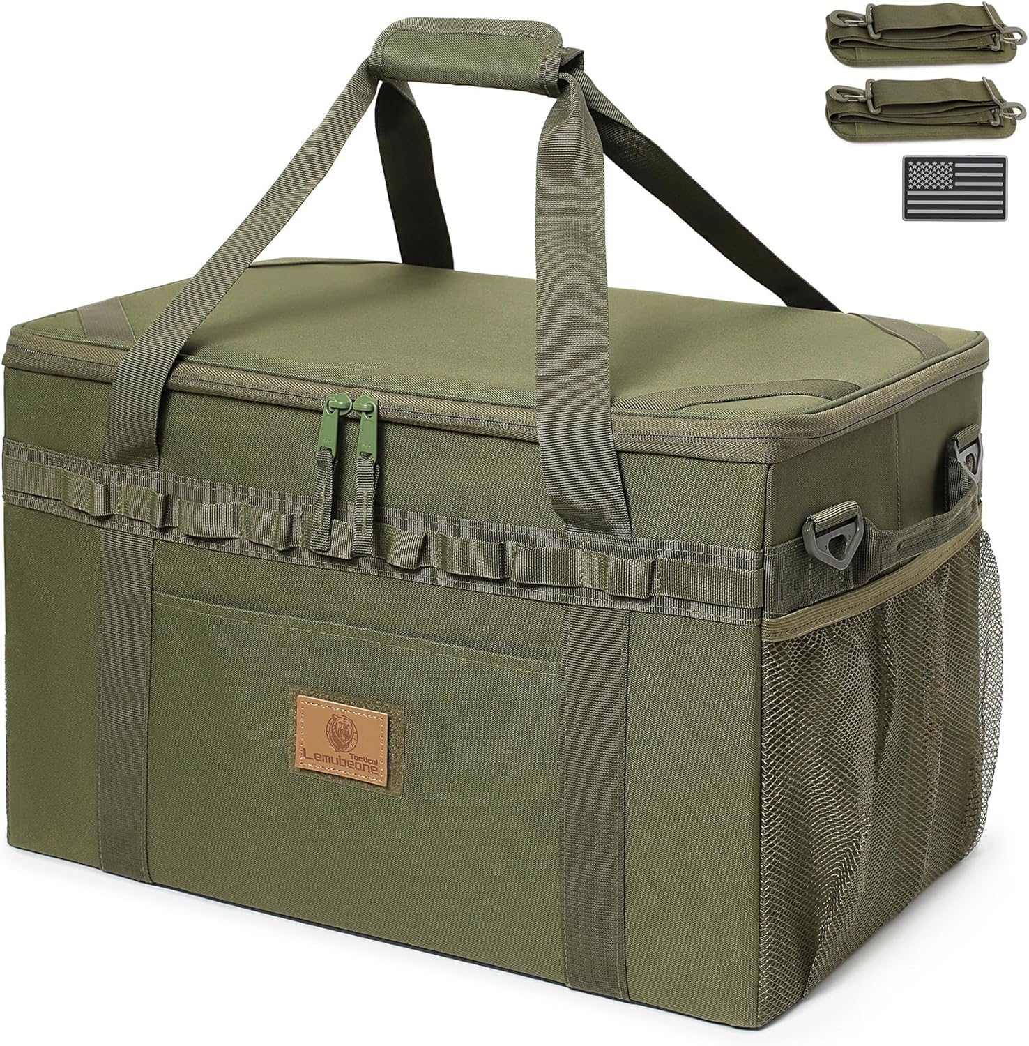 Tactical Camping Tote: Multi-Utility Bag with Axe Holder & Strap