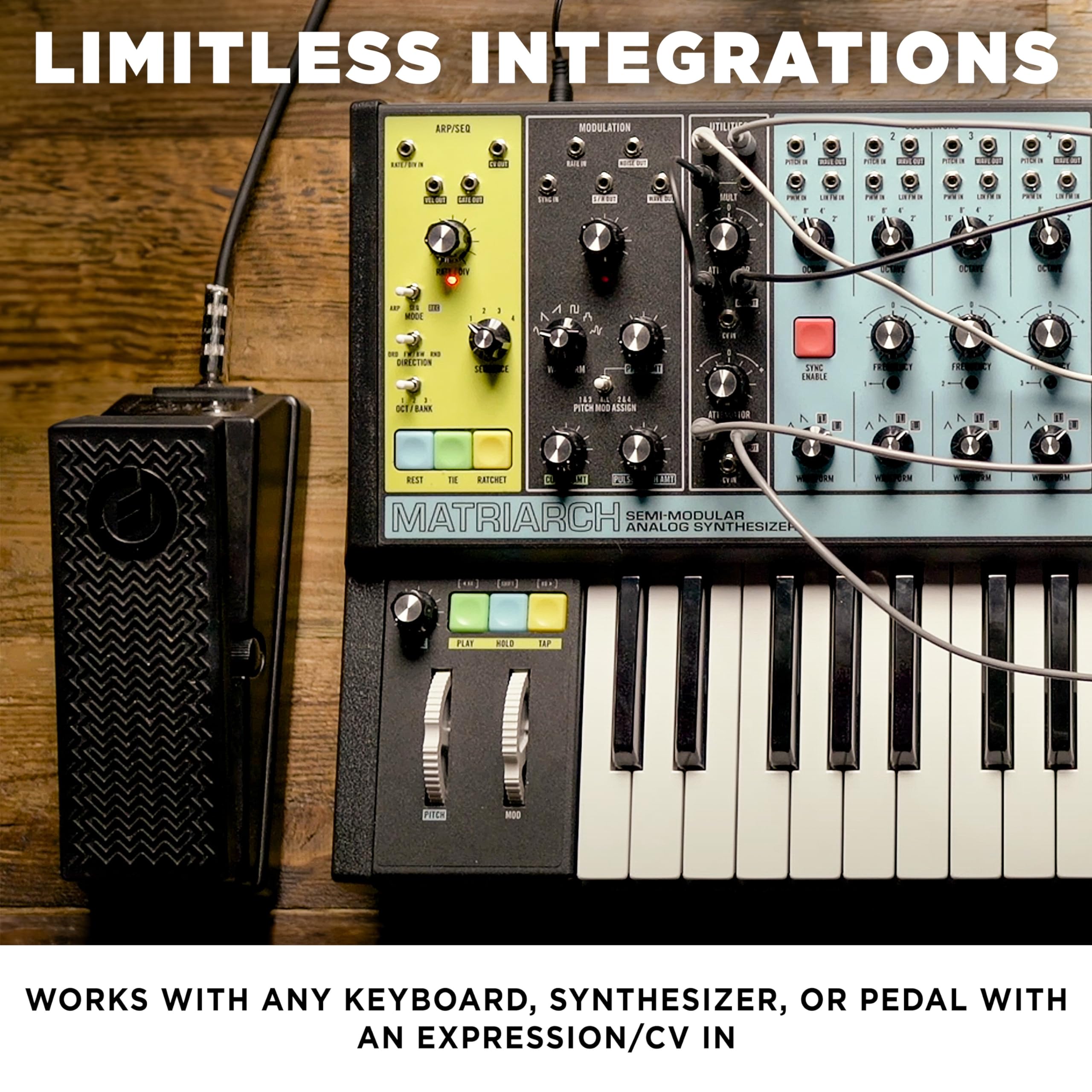 MOOG EP-3 Pedał ekspresji - Uniwersalny pedał ekspresji do keyboardów, syntezatorów i pedałów efektów z przełącznikiem polaryzacji