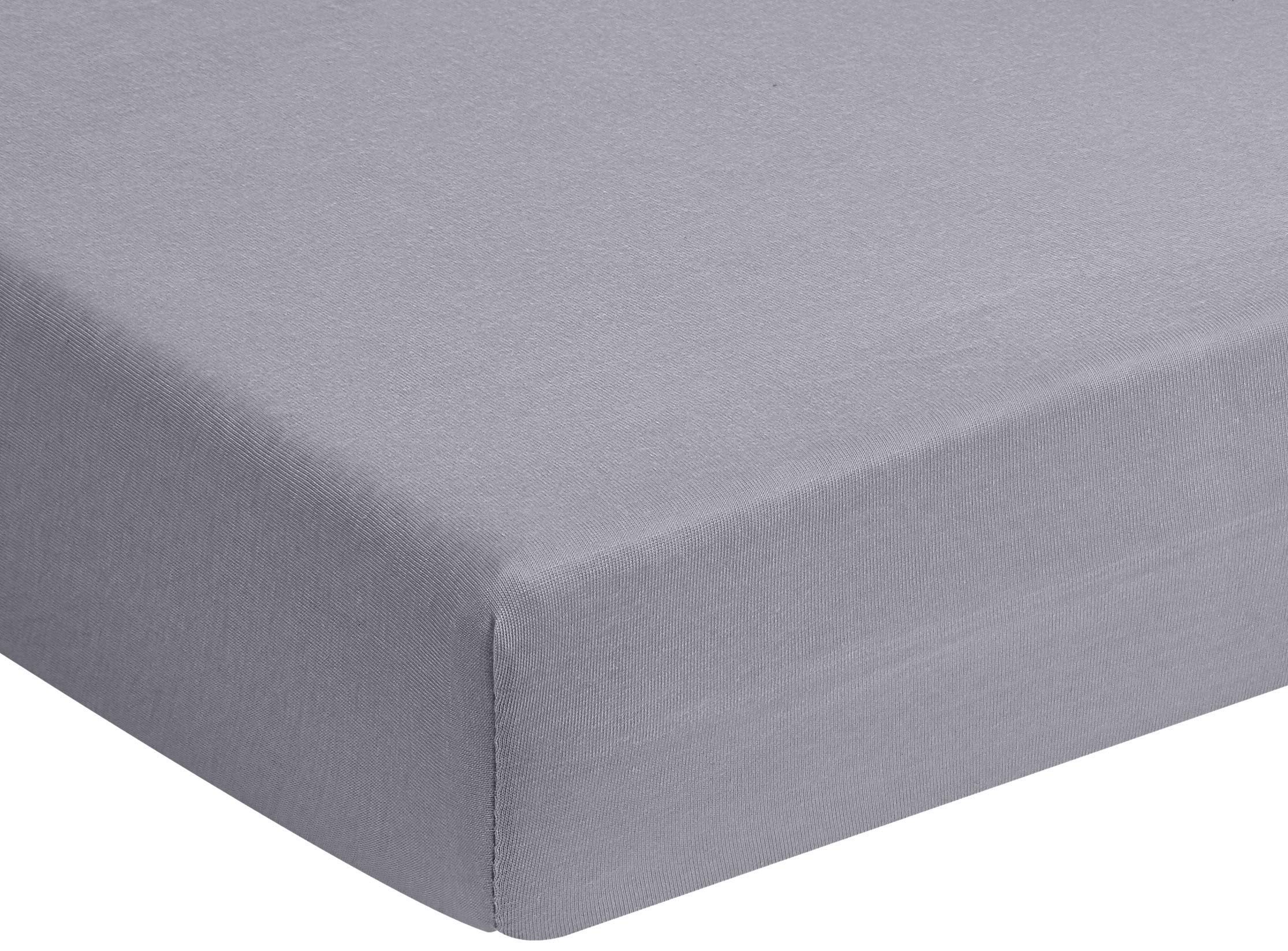 Träumeland TT04171 Spannbetttuch TENCEL dunkelgrau, 40 x 90 cm, mehrfarbig