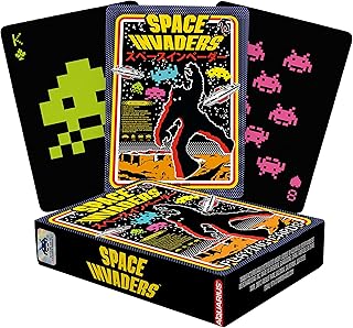 AQUARIUS Space Invaders Playing Cards – Space Invaders Themed Deck of Cards for Your Favorite Card Games - Officially Licensed Space Invaders Merchandise & Collectibles, 2.5 x 3.5