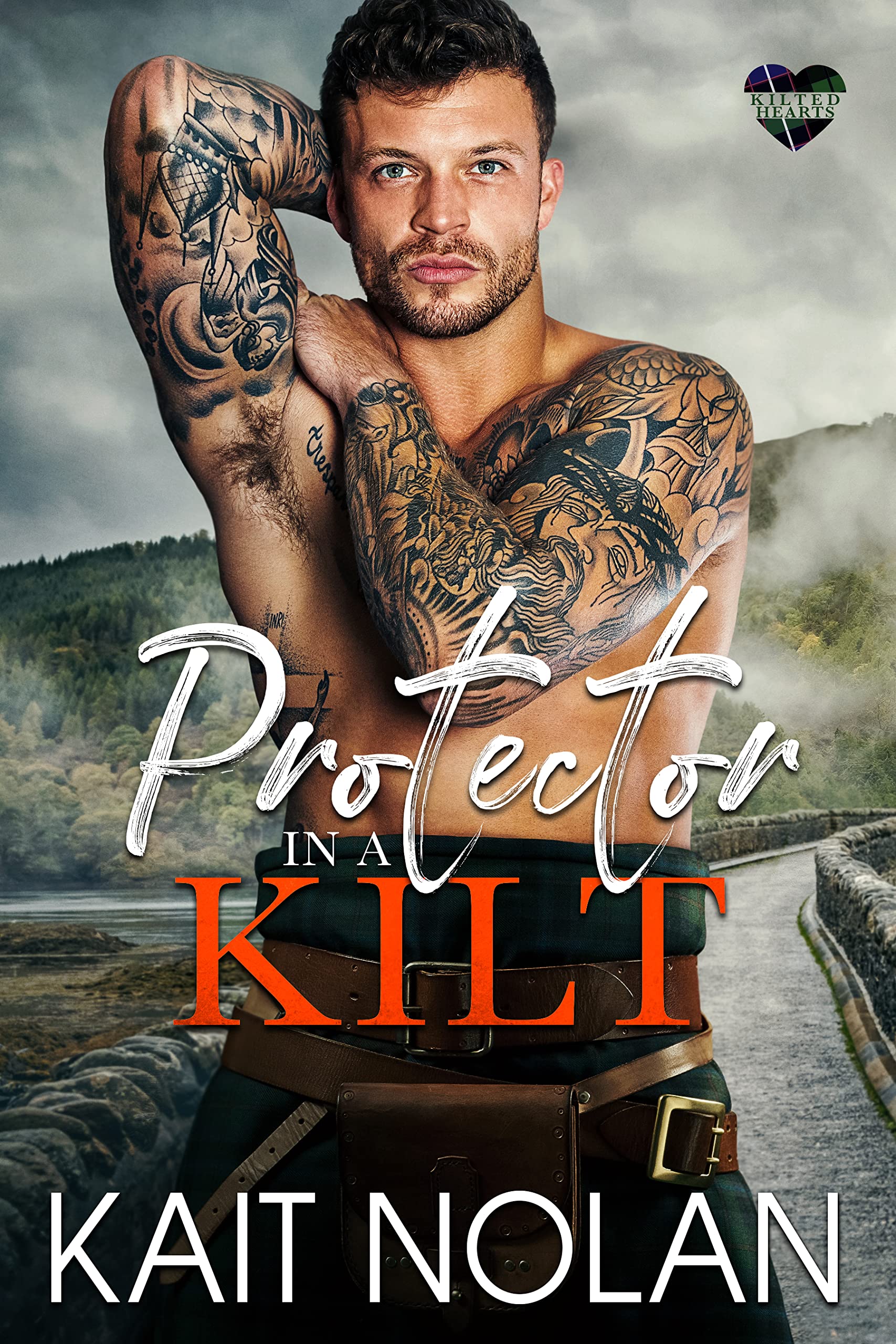 Protector in a Kilt: A Woman in Trouble, Secret Identity, Grumpy Soft for Sunshine Small Town Scottish Romance (Kilted Hearts Book 4)