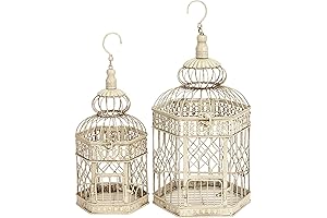 DÉCO 79 Set of 2 Decorative Cage for Home Decor