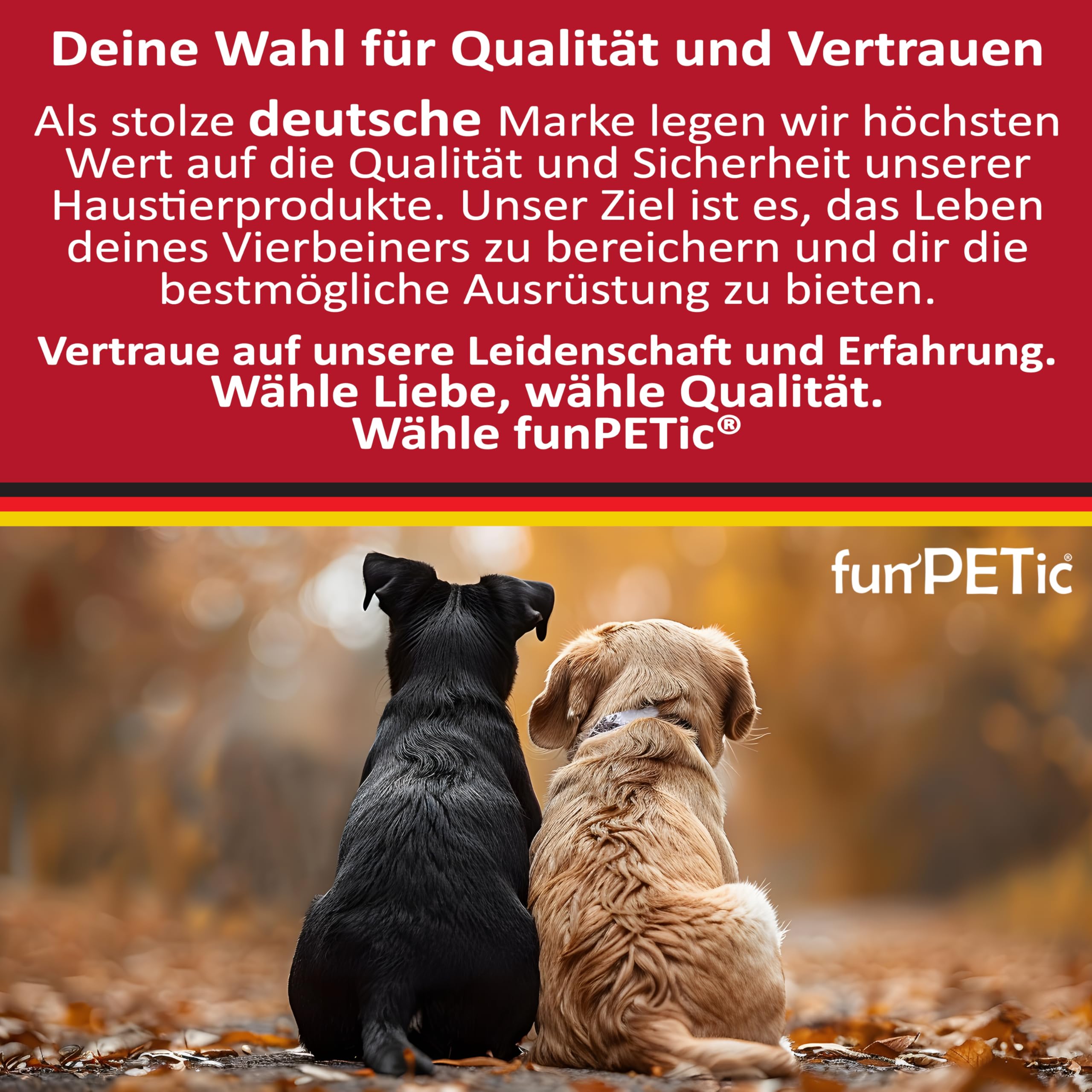 funPETic Arnés para perros Essential – Arnés antitirones reflectante, acolchado y transpirable – Arnés de pecho para perros medianos y grandes (L – Berry Red)
