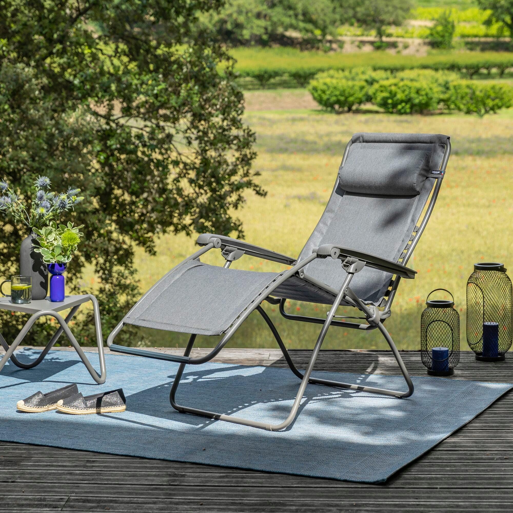 Lafuma LightComfort® - Sillón Relax acolchado de gravedad cero Rsx Clip de color gris