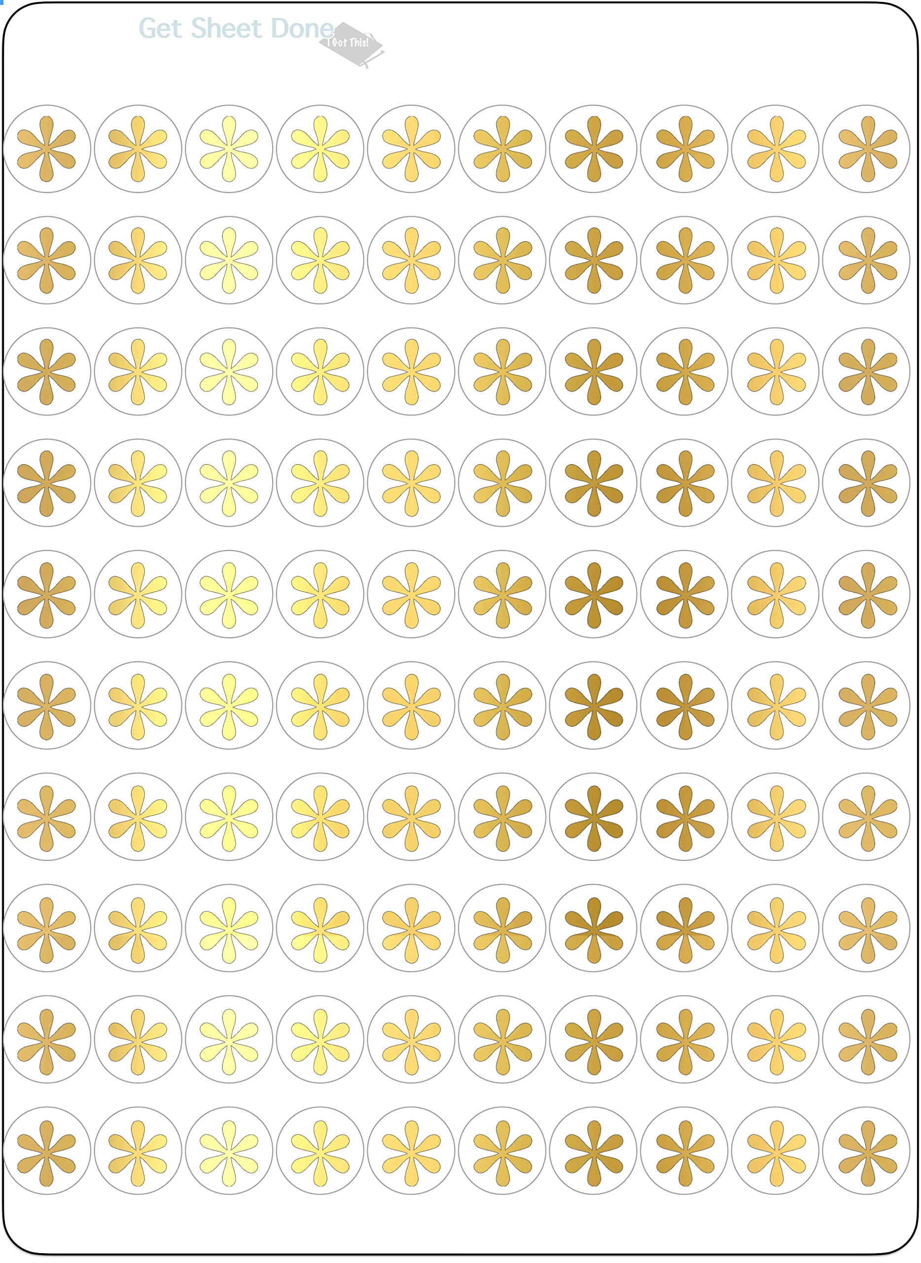 Gold Foiled Asterisk Dot Planner Stickers / 100 mini dots (1/3") / Productivity Bullet Point Stickers/Vinyl Micro Dots/Planner Accessory/Bujo Journaling Stickers (storm - black/grey) (Snow)