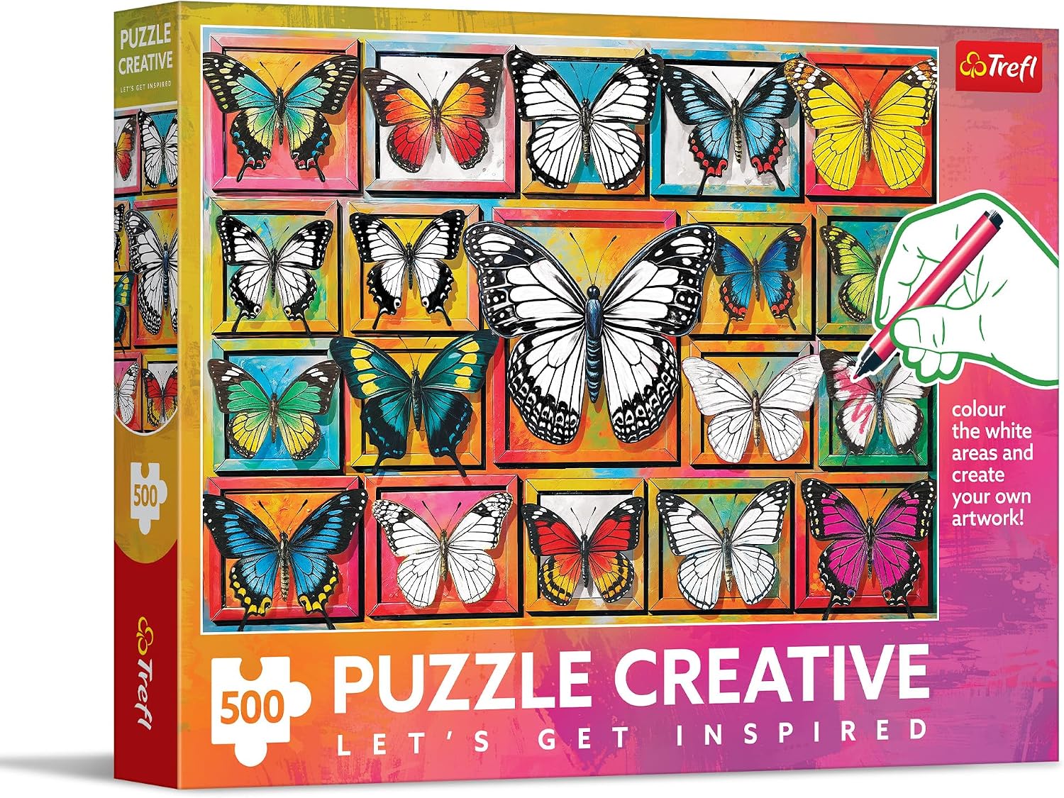 Trefl Butterfly Collection - 500 Piece Puzzle 18.9"x13.4"