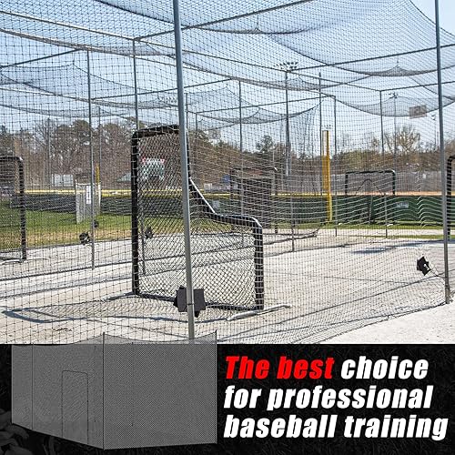 Miniatura 7 de Red de jaula de bateo de béisbol, red de práctica de bateo de sóftbol, red portátil de lanzamiento, redes de barrera deportiva, equipo de