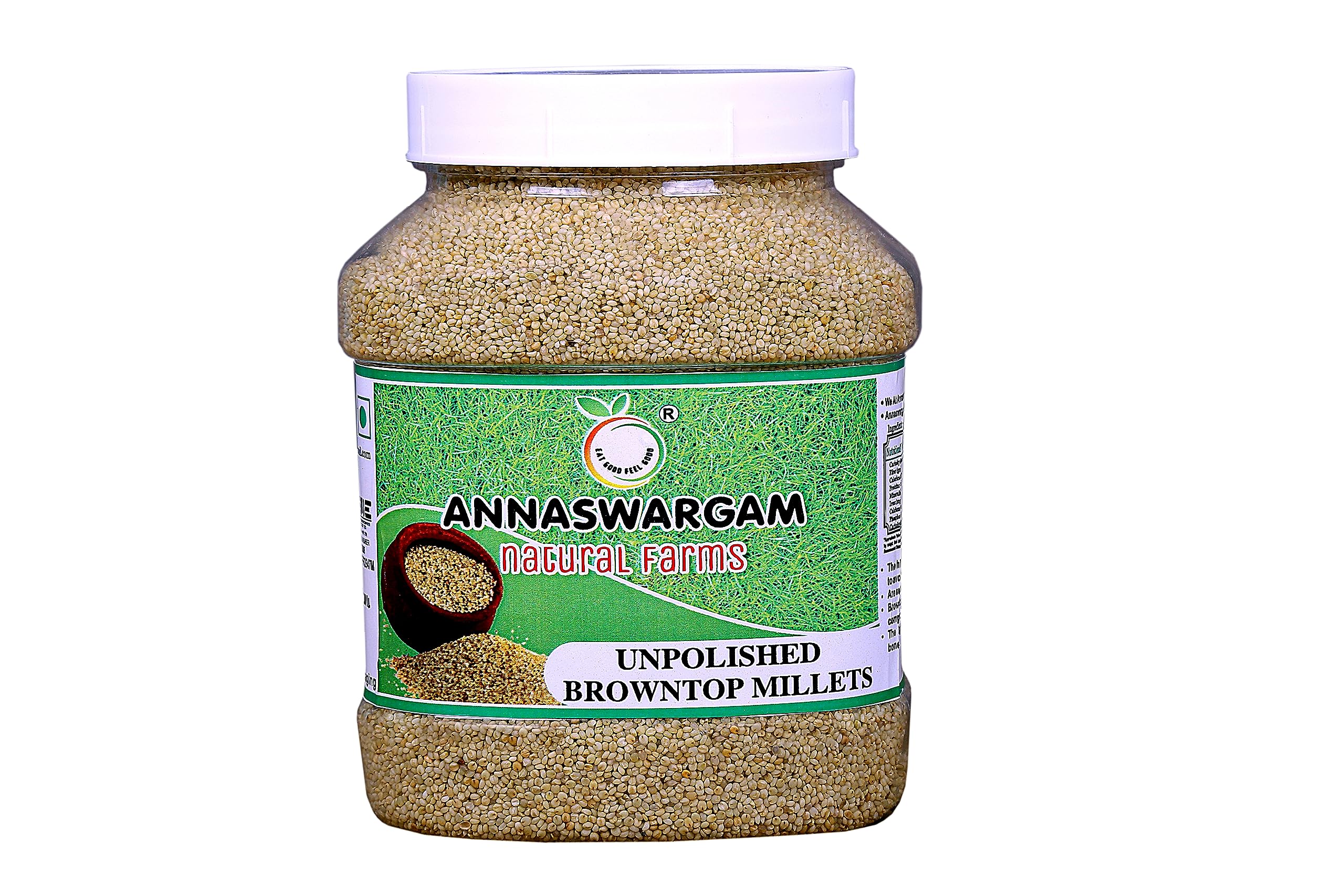 ANNASWARGAM'Siridhanya Unpolished And Organic Millets |Pack of 1 Browntop Millet(920gm ) |Naturally Grown Like Ancient From Andhra pradesh (Browntop)