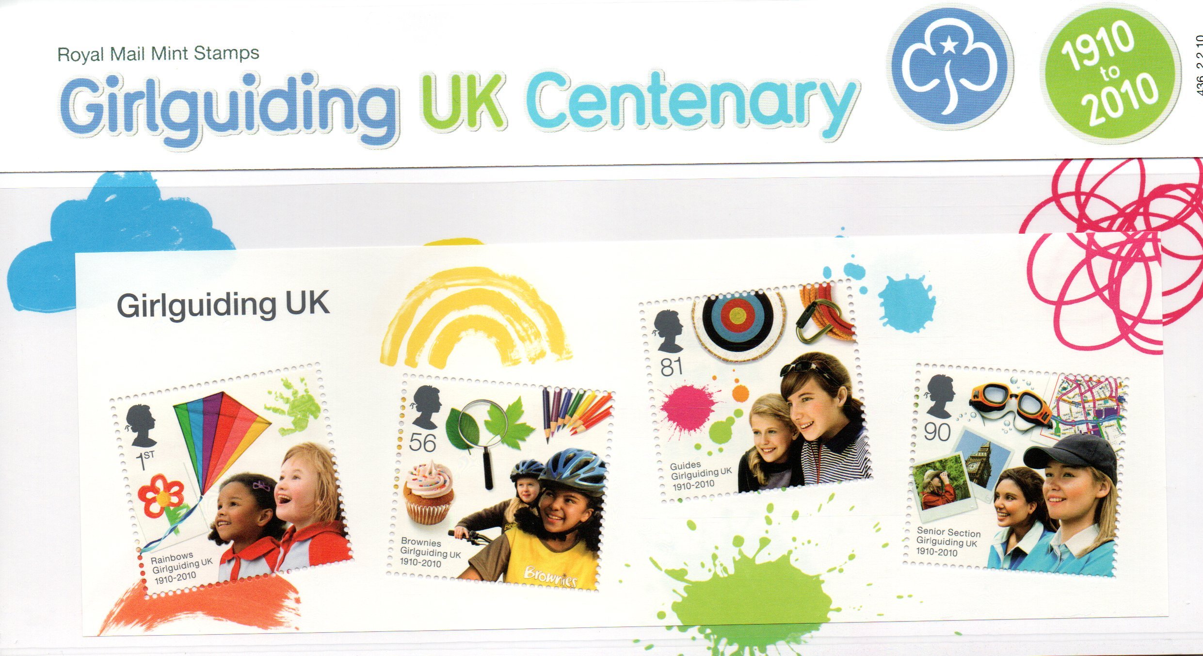 Royal Mail 2010 Girlguiding UK Centenary Presentation Pack PP411 (436) Mint Stamps