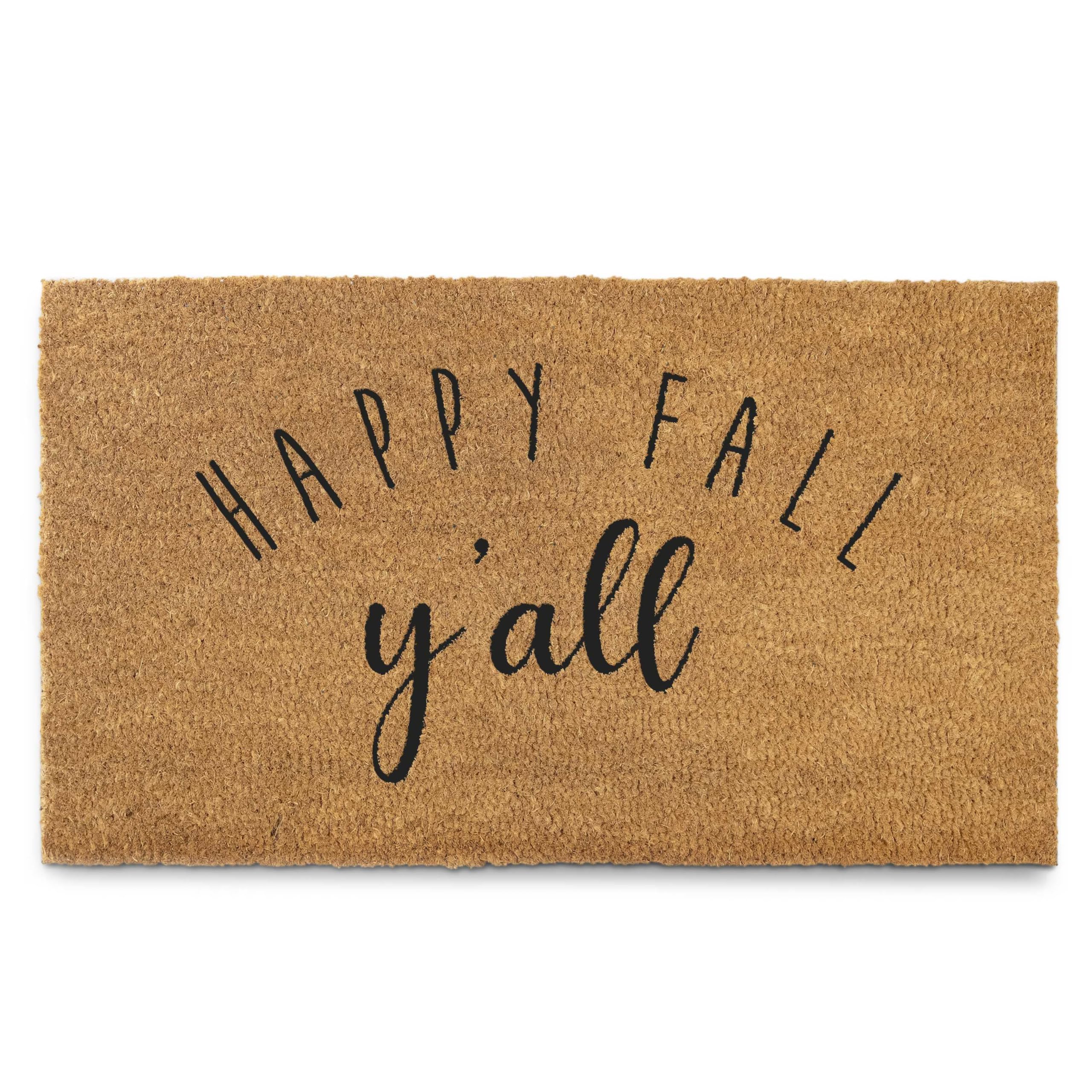 Happy Fall Y'all Coir Doormat