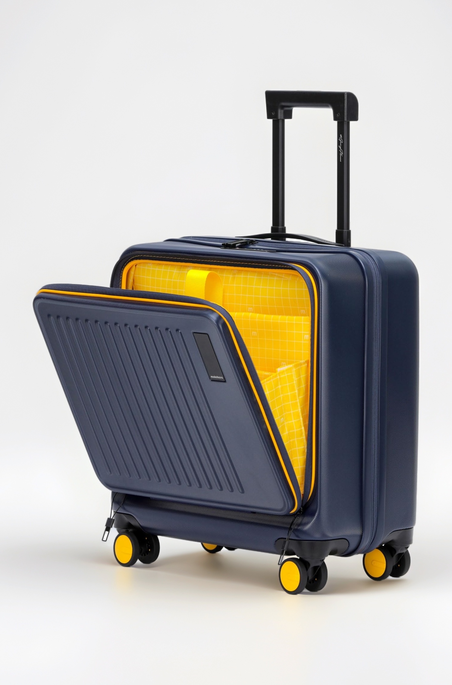 - Polycarbonate The Transit Cabin Overnighter Luggage 58Cms Cabin Size Poly-Carbonate Hard Sided 8 Hinomoto Wheels Suitcase Trolley (We Meet Again Sunray 2.0, Blue)