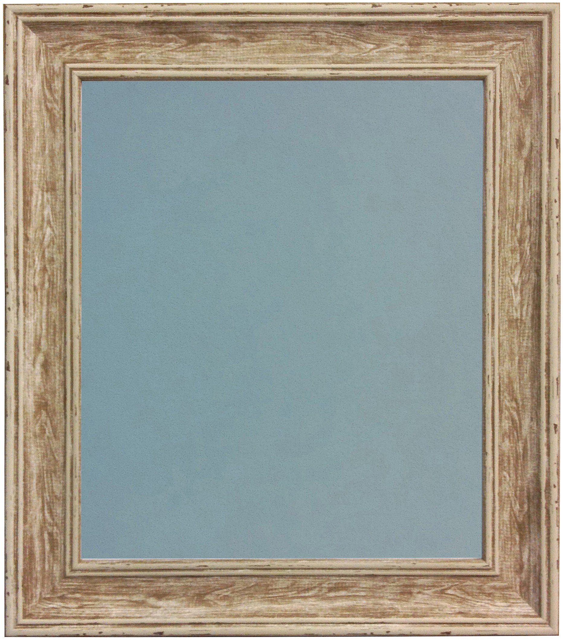 Frames By Post Blue Backing Board Scandi Distressed Wood Picture Photo Frame With 45 X 30 Cm