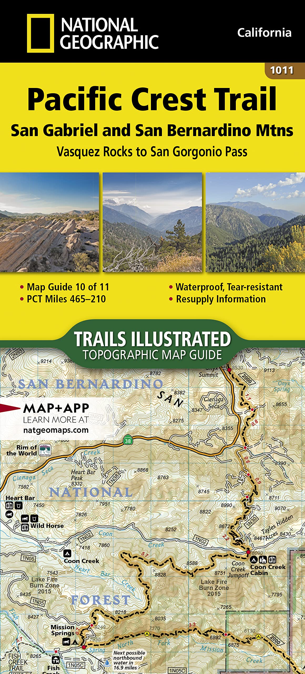 Pacific Crest Trail: San Gabriel and San Bernardino Mountains Map [Vasquez Rocks to San Gorgonio Pass] (National Geographic Topographic Map Guide, 1011)