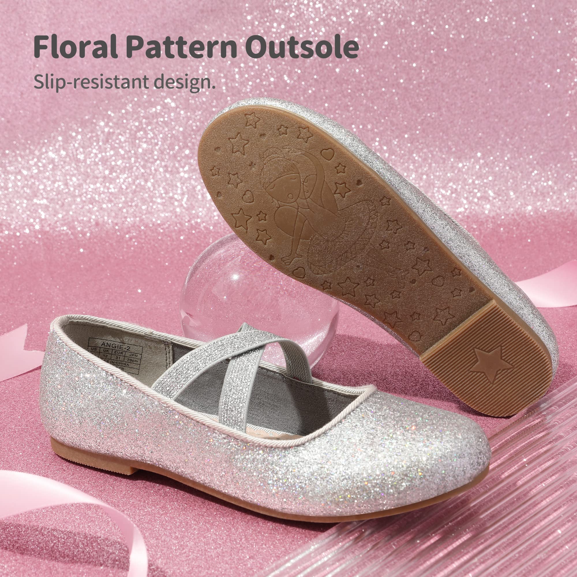 DREAM PAIRS Kids Ballerines Filles Mary Jane Chaussures de Plates Élégantes Princesse Fêtes Ballerine À Enfiler