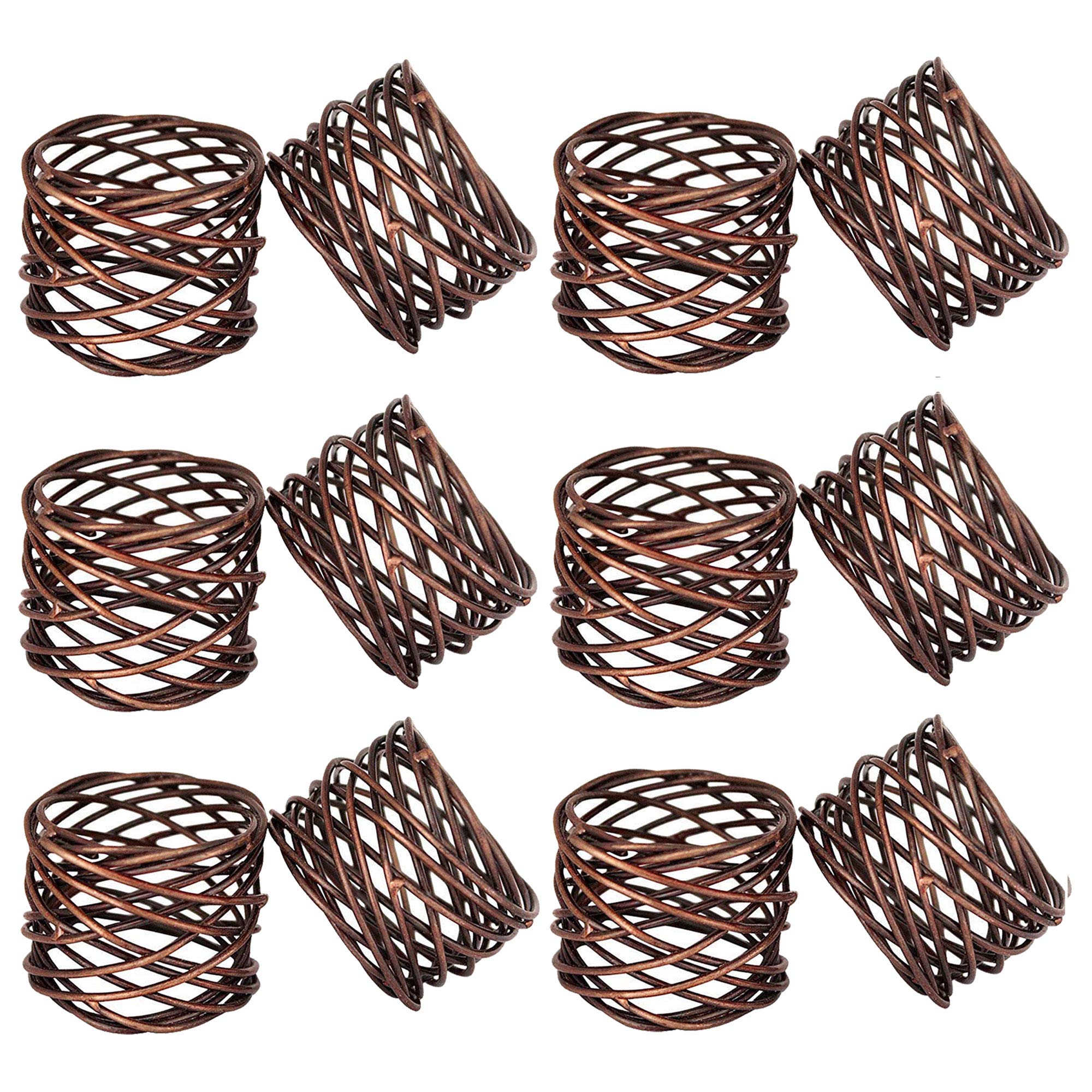 Elegant White Mesh Napkin Rings - Set of 12 -6 Elegant White Mesh Napkin Rings - Set of 12 -6