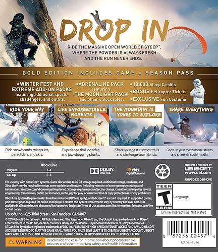 Miniatura 2 de Steep Gold Edition (Includes Extra Content + Season Pass subscription) - Xbox One Gold Edition