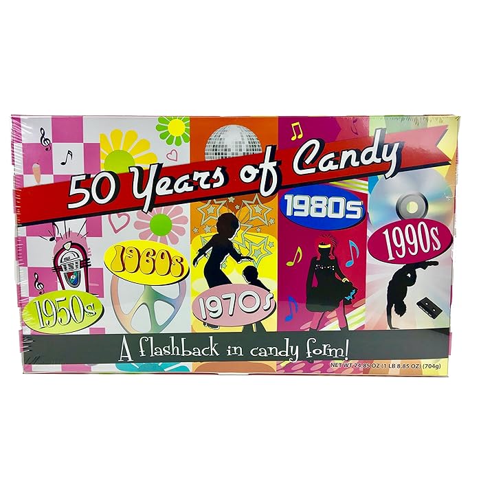 Buy 50 Years of CandyDecades Box Nostalgic Candy Mix (1950s,1960s