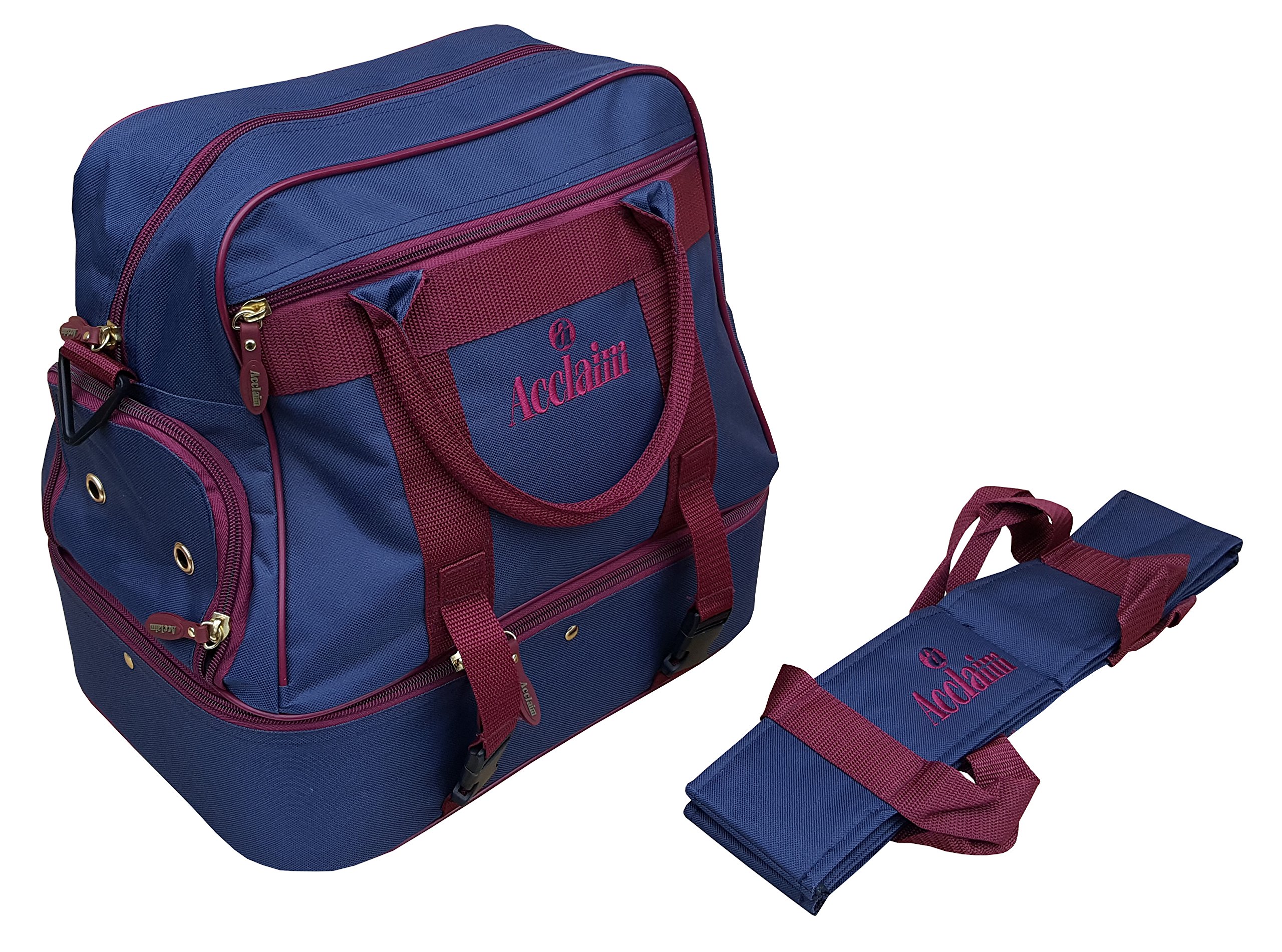 Acclaim Farne Midi - Bolsa de bolos para interior y exterior (nailon, 4 cuencos), color verde, Azul Marino/Borgoña