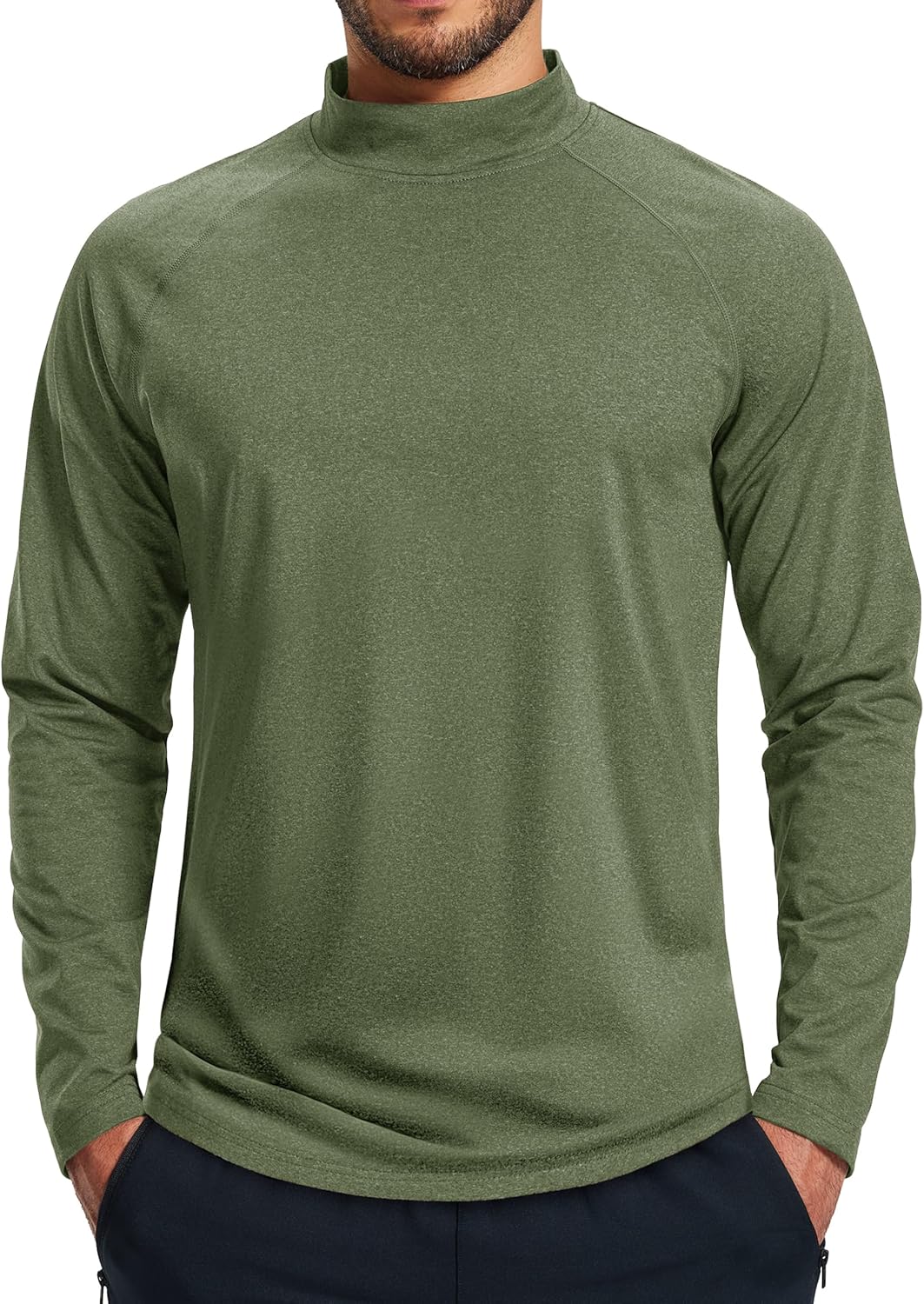 MAGCOMSEN Men's Thermal Shirts Long Sleeve Fleece Lined Base Layer Undershirts Athletic Warm Winter Workout Top - Image 2